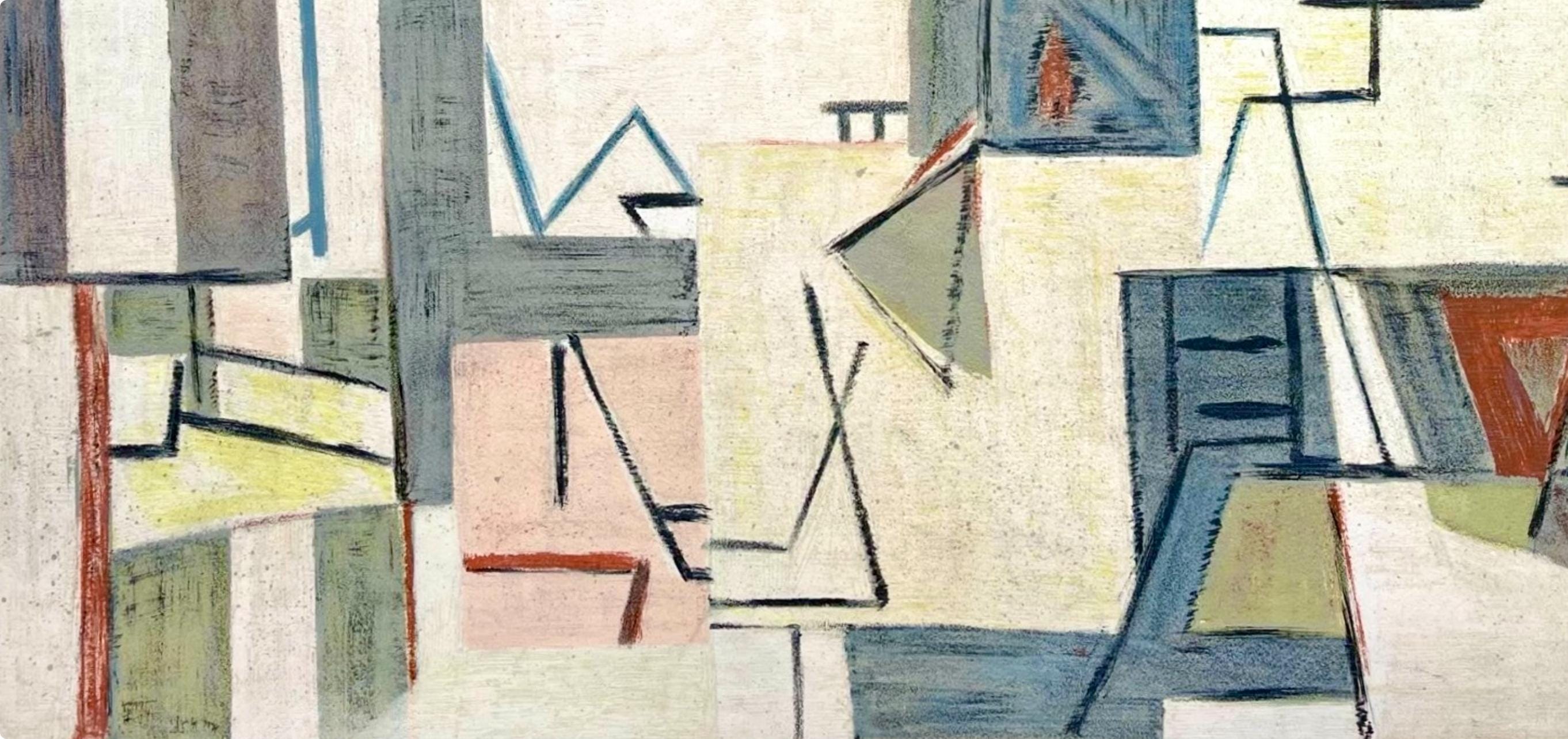 Geer van Velde, Composition, Derrière le miroir, Limited Edition Lithograph