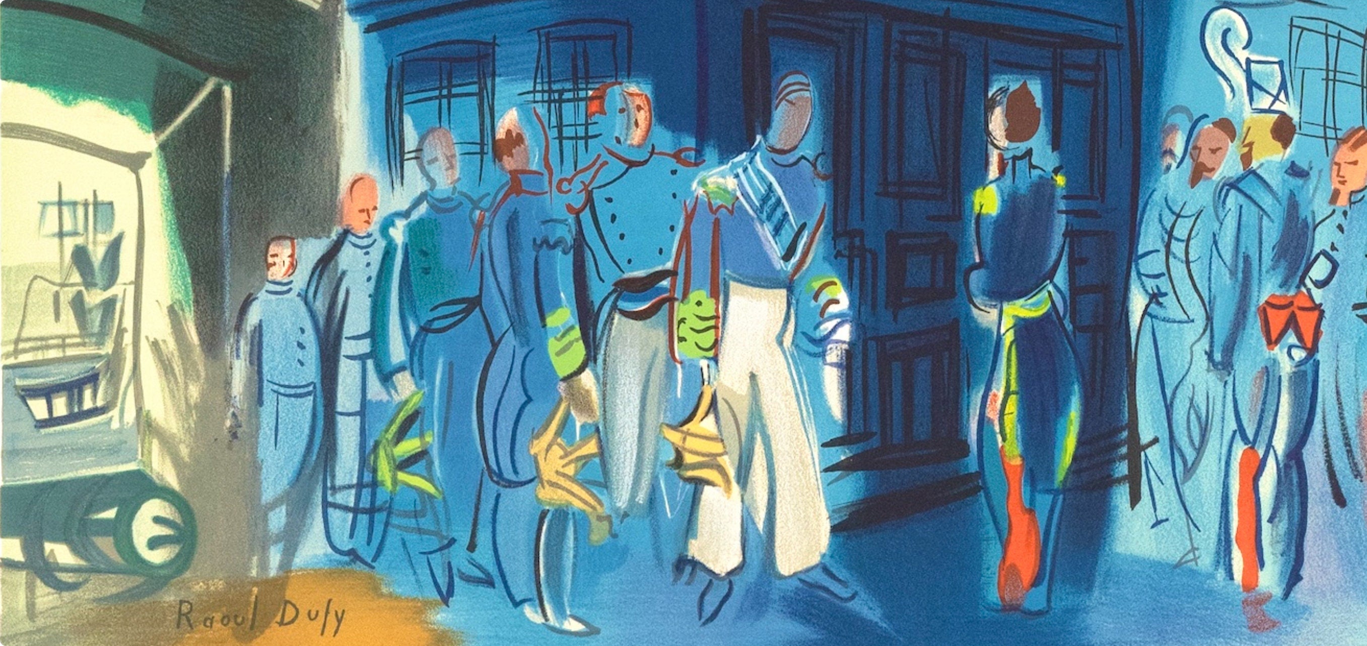 Raoul Dufy, Réception d'un amiral anglais sur un bateau francais, Raoul Dufy, Collection Pierre Lévy, Limited Edition Lithograph