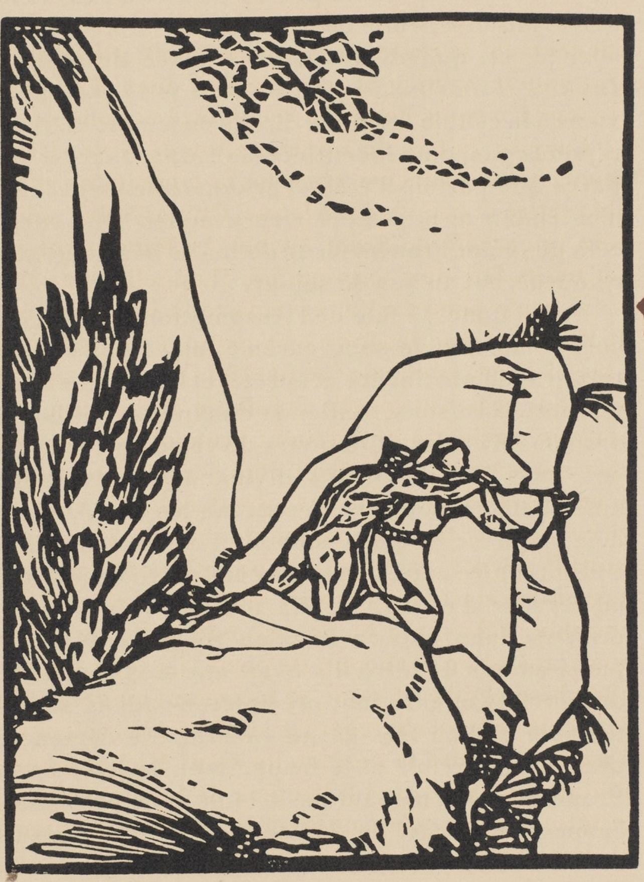 Émile Bernard, Composition (Morane, No. 100), Les Petites Fleurs de St. Françoise, Limited Edition Woodcut