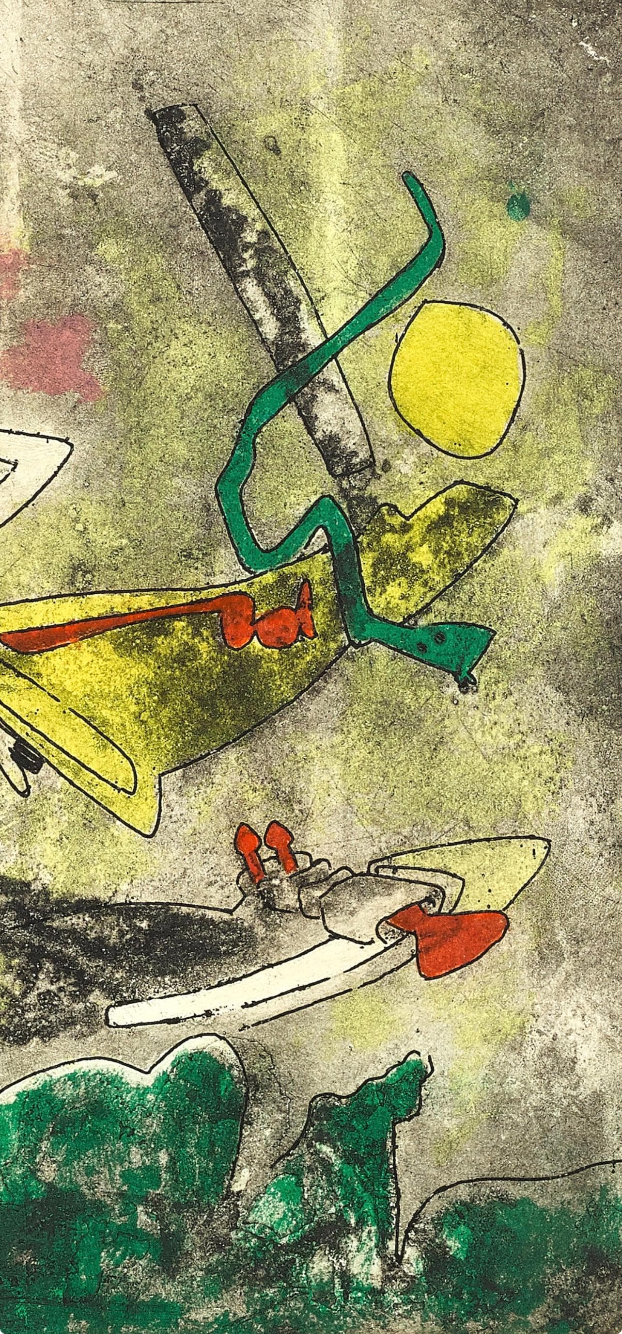 Roberto Matta, Composition (Sabatier 393), Centre Noeuds, Limited Edition Etching