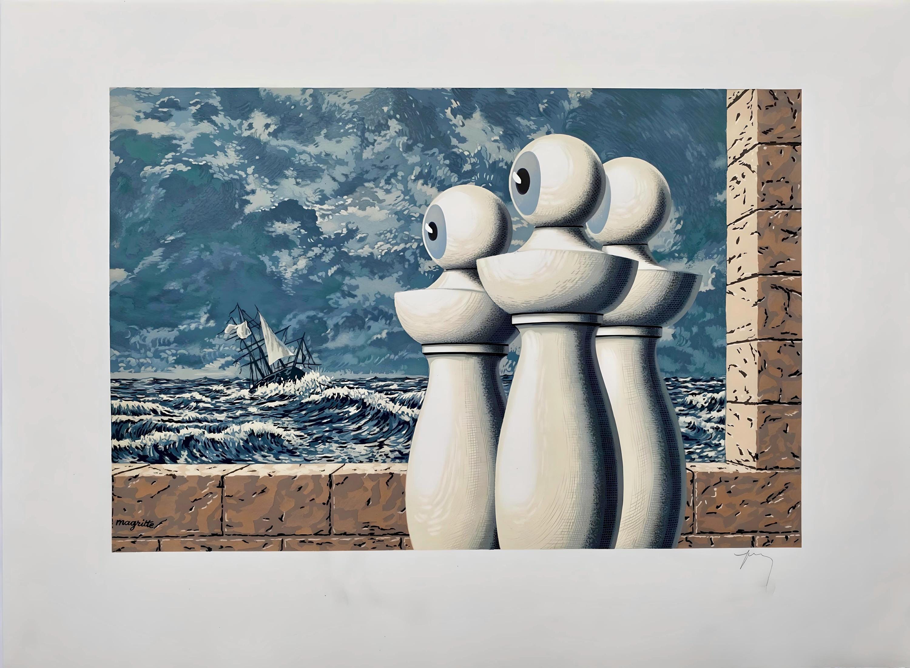 René Magritte, La Traversée Difficile, Les Enfants Trouvés de Magritte, Limited Edition Lithograph