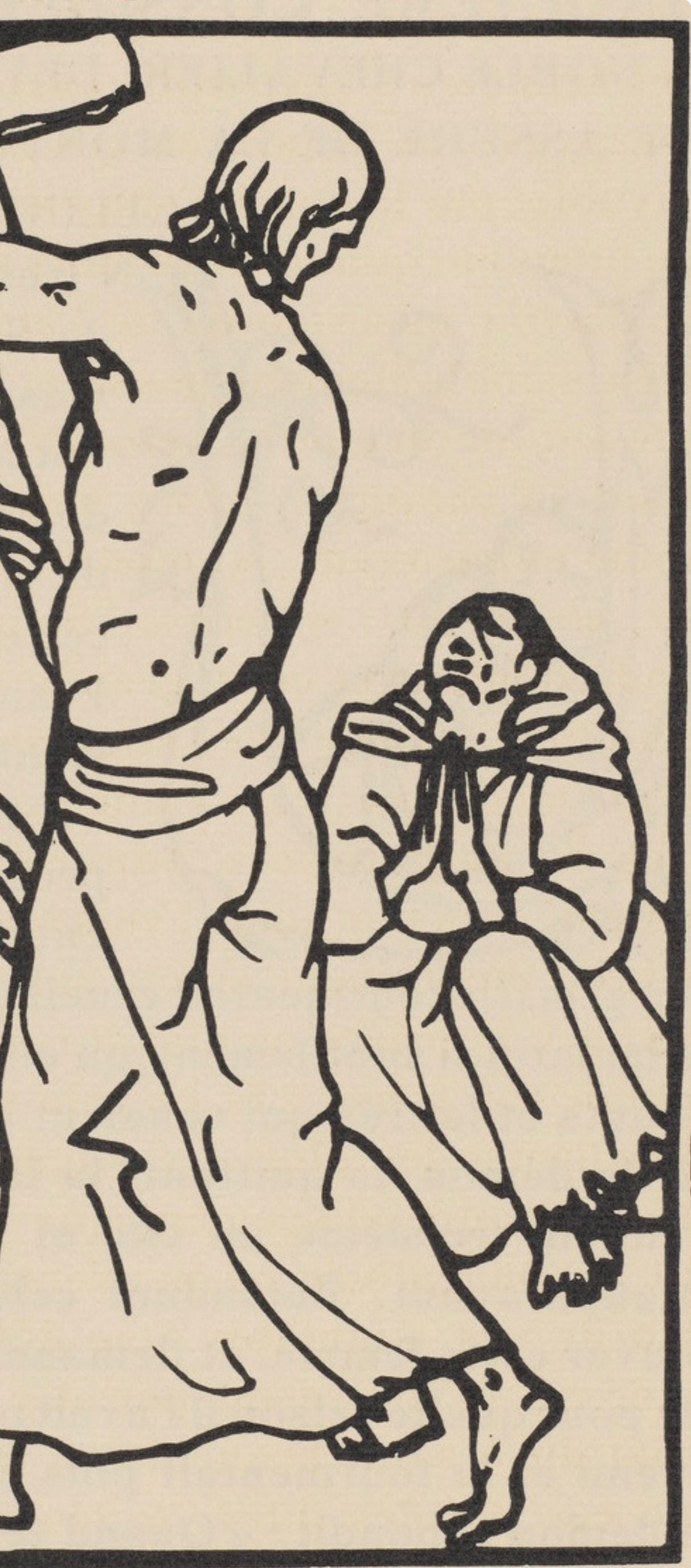 Émile Bernard, Composition (Morane, No. 100), Les Petites Fleurs de St. Françoise, Limited Edition Woodcut
