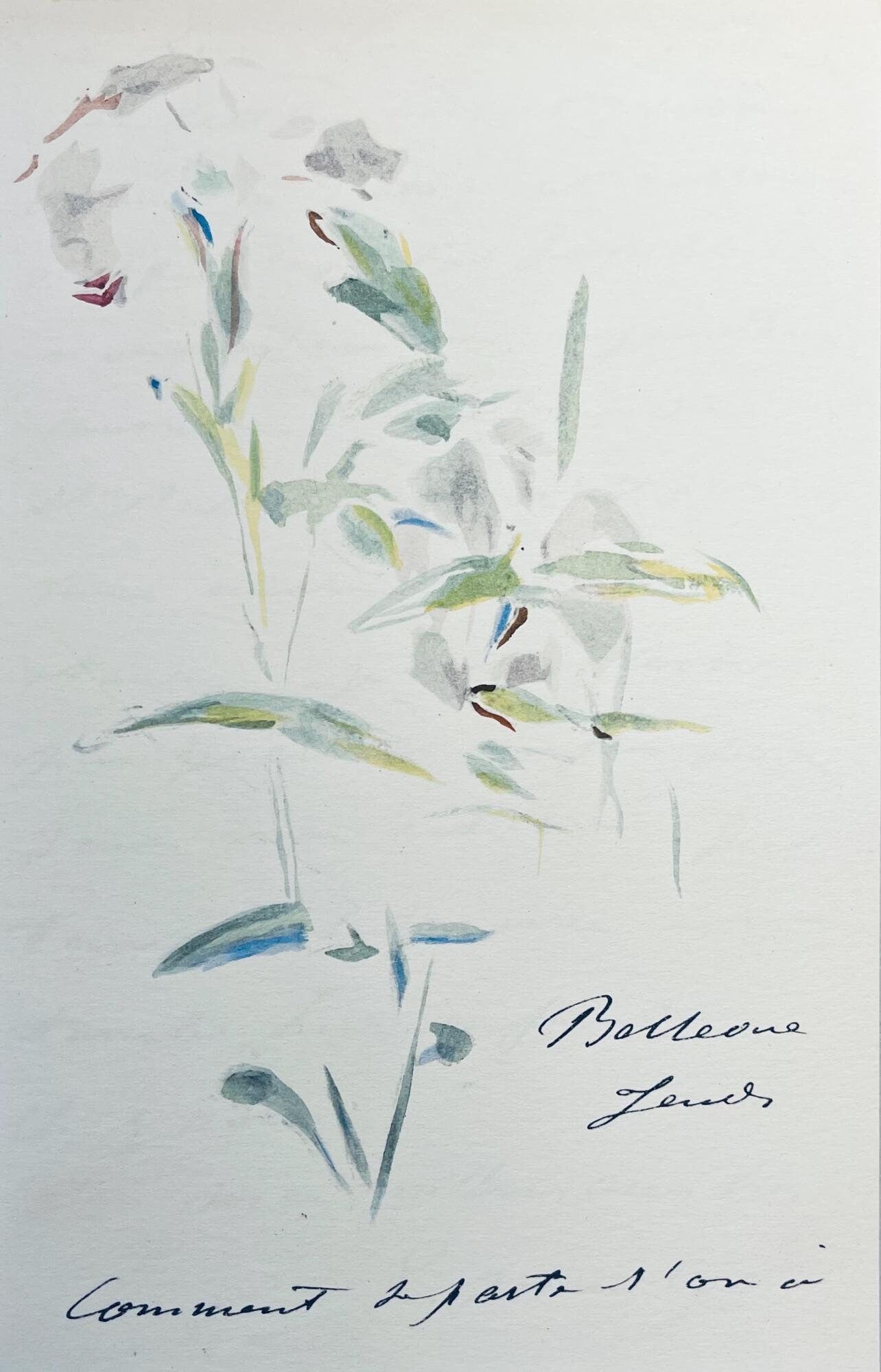 Édouard Manet, Composition, Édouard Manet, Letters with Aquarelles, Limited Edition Lithograph