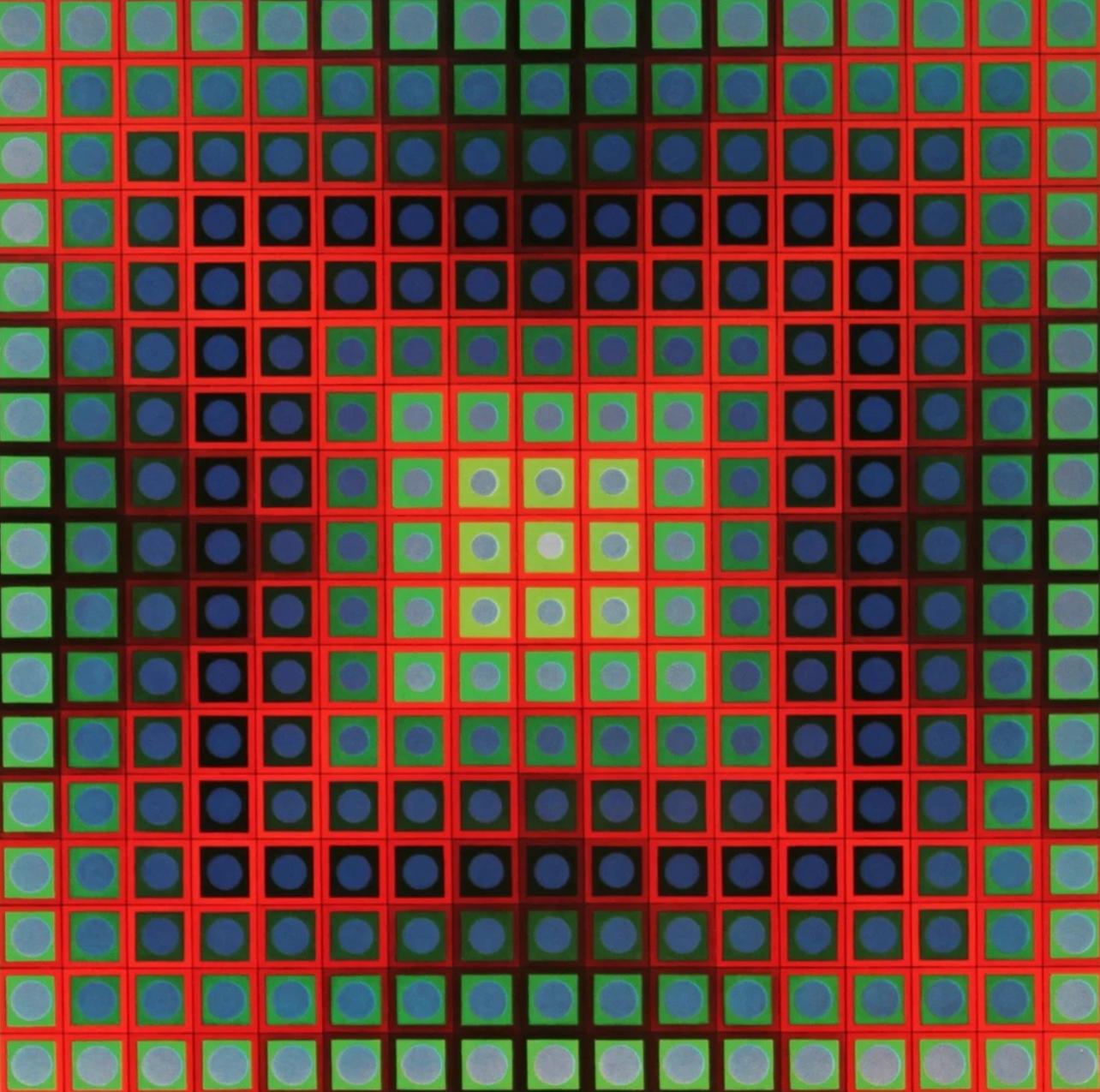 Victor Vasarely, Composition, Folklore Planétaire, Limited Edition Héliogravure