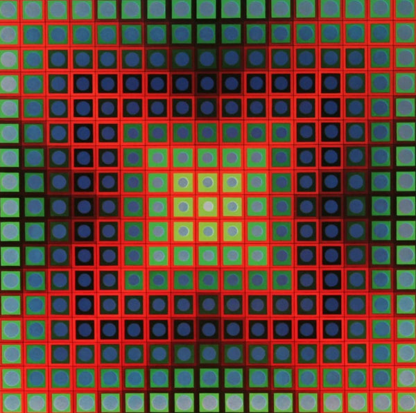 Victor Vasarely, Composition, Folklore Planétaire, Limited Edition Héliogravure