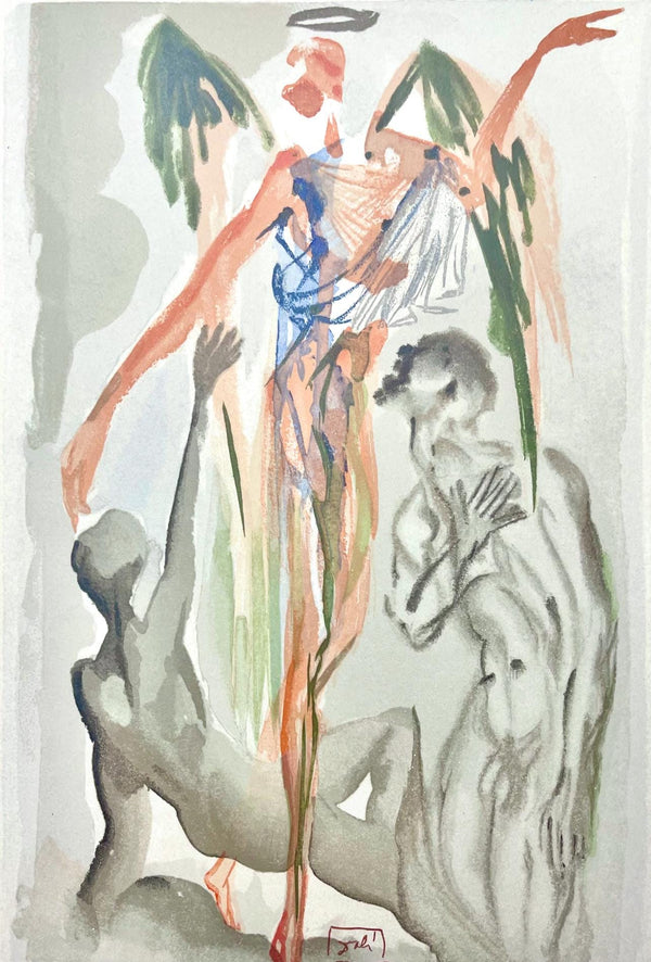 Salvador Dali, Fegefeuer XXXII (Field 189-200; Michler/Löpsinger 1039-1138), Die Göttliche Komödie, Signed, Limited Edition Woodcut