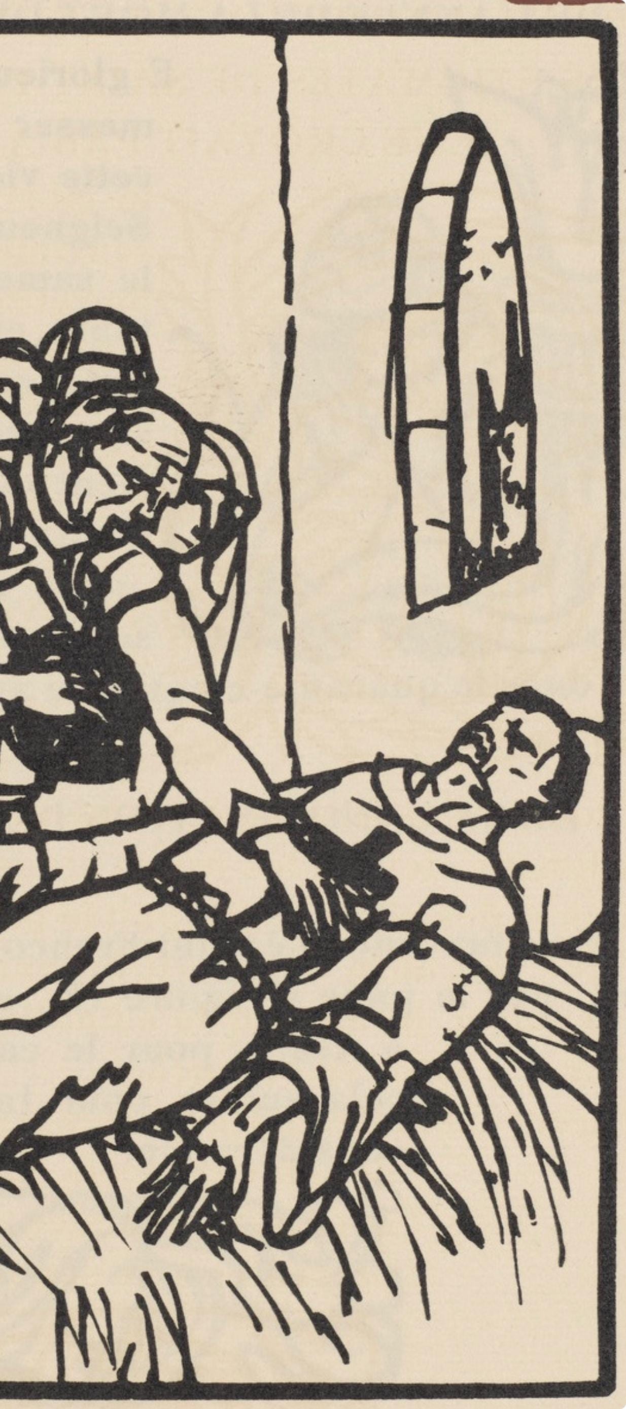 Émile Bernard, Composition (Morane, No. 100), Les Petites Fleurs de St. Françoise, Limited Edition Woodcut