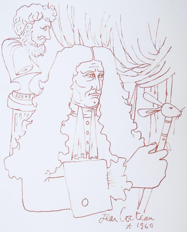 Jean Cocteau, Hommage à Jean de la Fontaine, Vingt fables de La fontaine, Limited Edition Woodcut