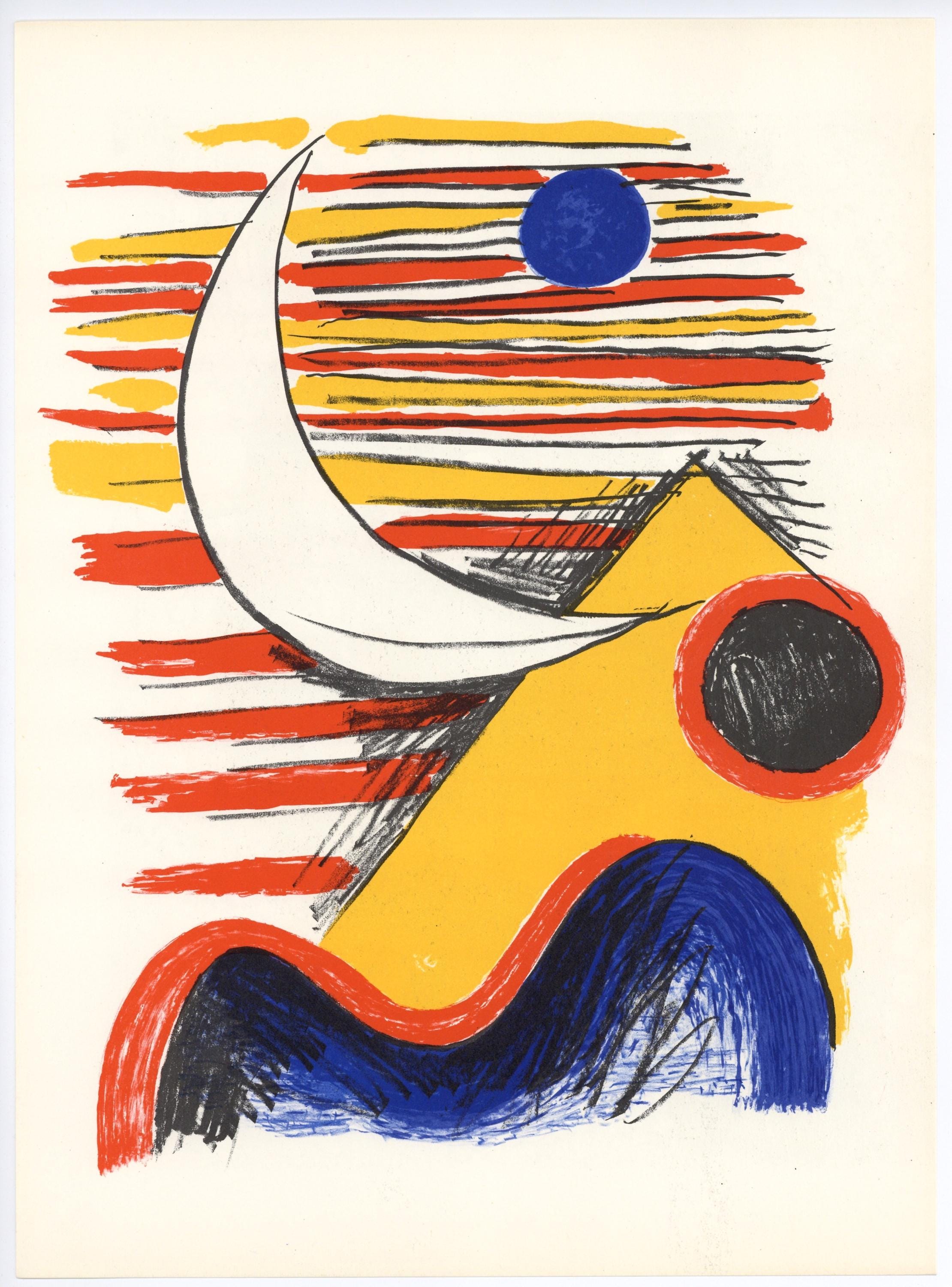 Alexander Calder, Composition, Derrière le miroir, Limited Edition Lithograph