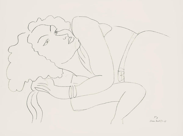Henri Matisse, Série F, var. 7 (Duthuit 9), Henri Matisse, Dessins, Thèmes et variations, Limited Edition Lithograph