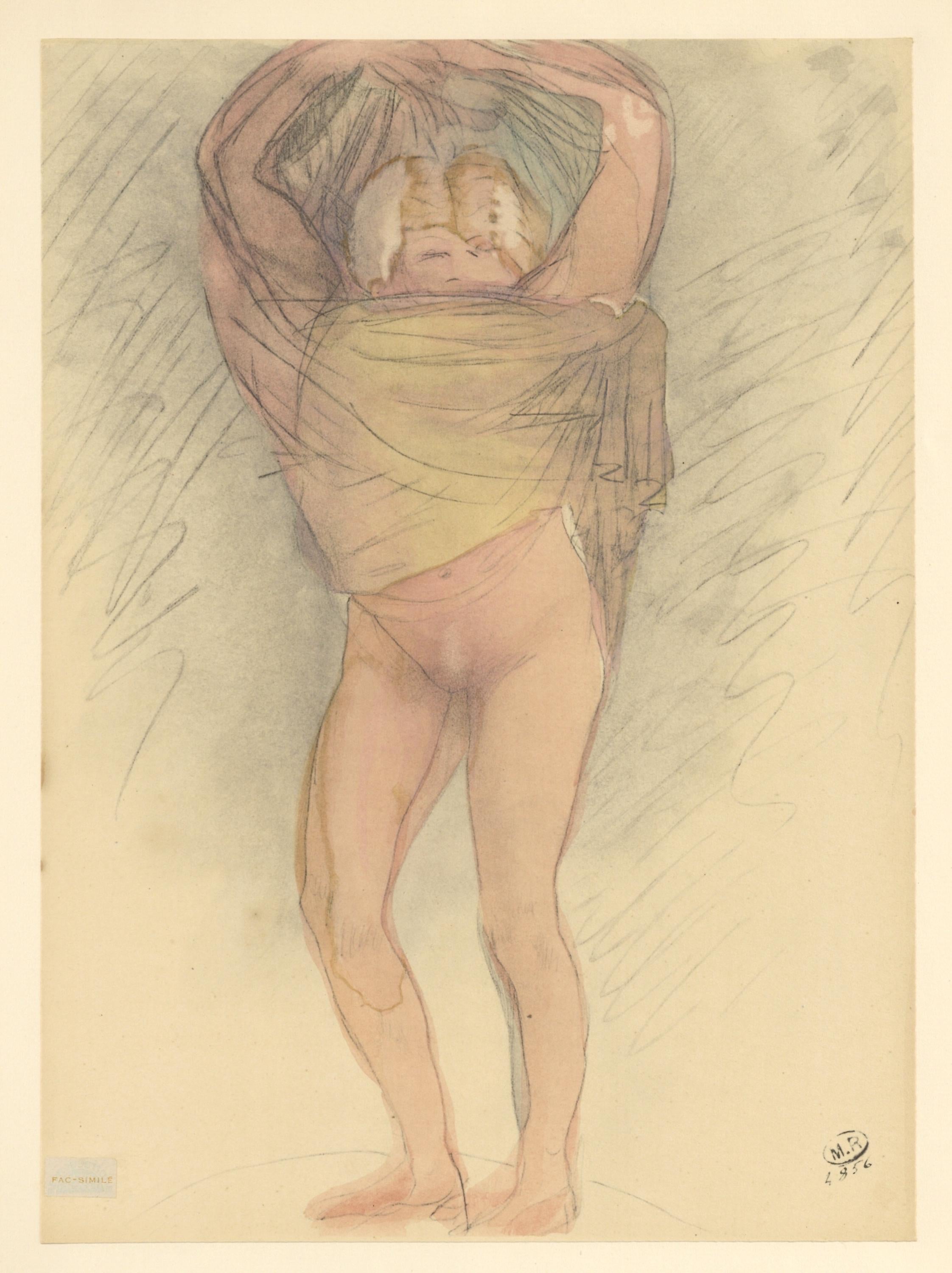 Auguste Rodin, Composition, La Varende, Rodin, Limited Edition Lithograph