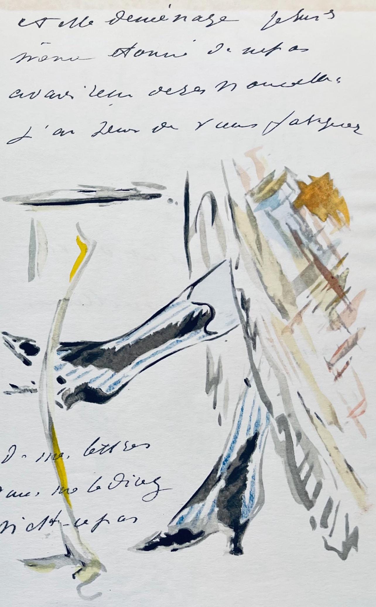 Édouard Manet, Composition, Édouard Manet, Letters with Aquarelles, Limited Edition Lithograph