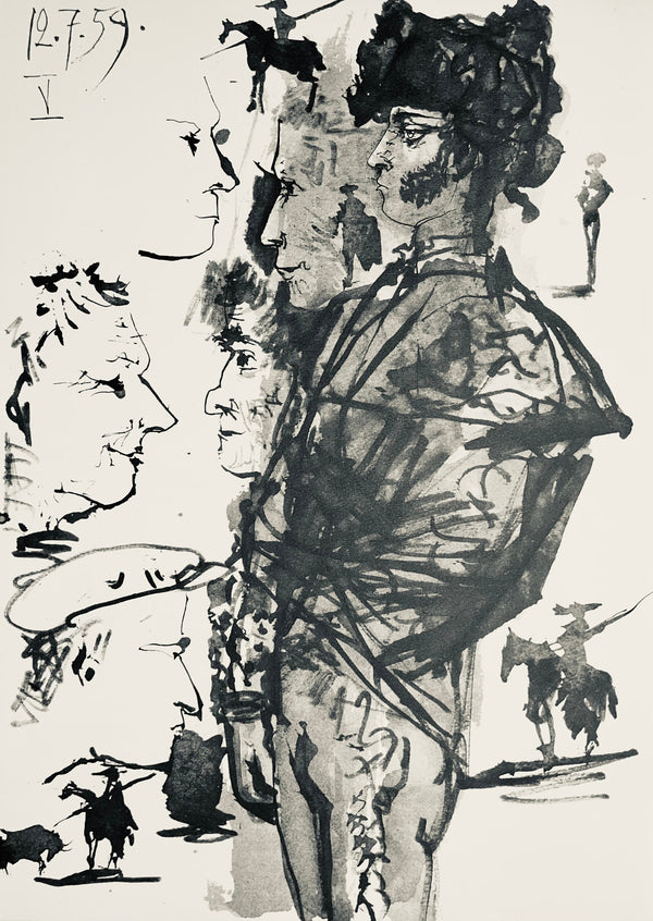 Pablo Picasso, Composition (Bloch 1276; Czwiklitzer 23), Toros y Toreros, Limited Edition Lithograph
