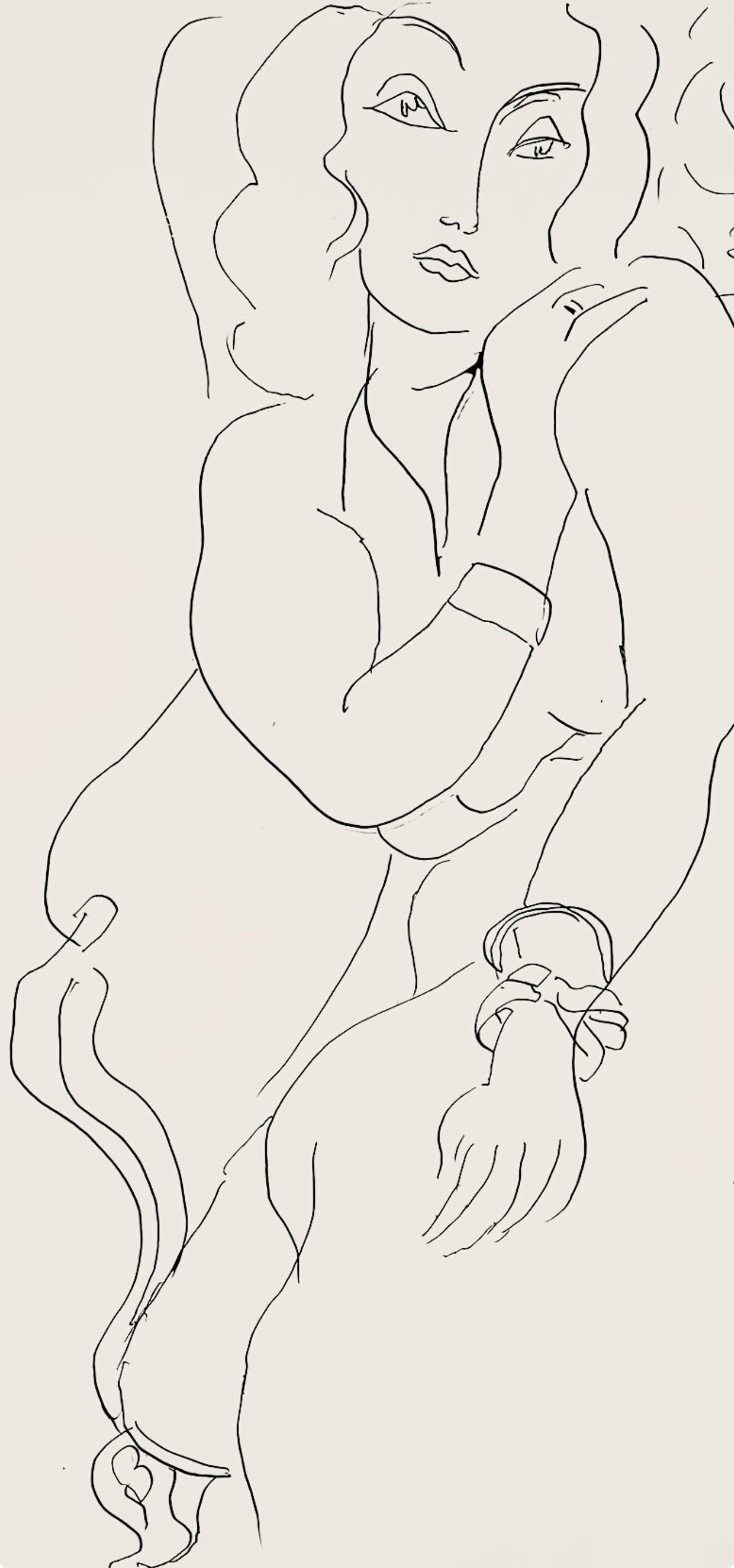 Henri Matisse, Série E, var. 9 (Duthuit 9), Henri Matisse, Dessins, Thèmes et variations, Limited Edition Lithograph