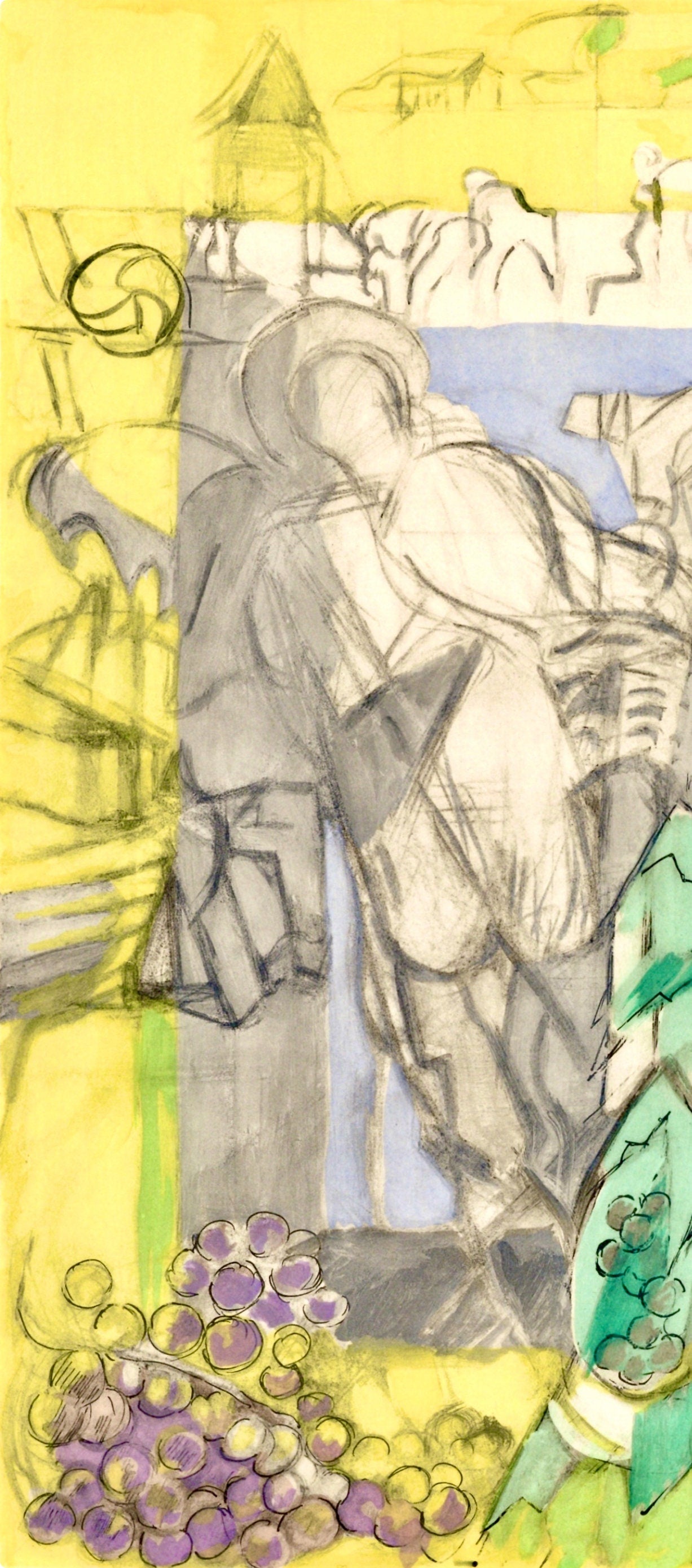 Jacques Villon, Couverture, Vins, Fleurs et Flammes, Limited Edition Lithograph