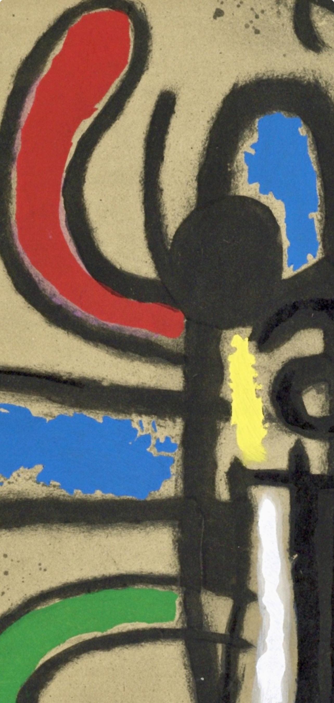 Joan Miró, Composition (Cramer 103; Mourlot 382-383), Miró Cartones 1956-1965, Limited Edition Lithograph