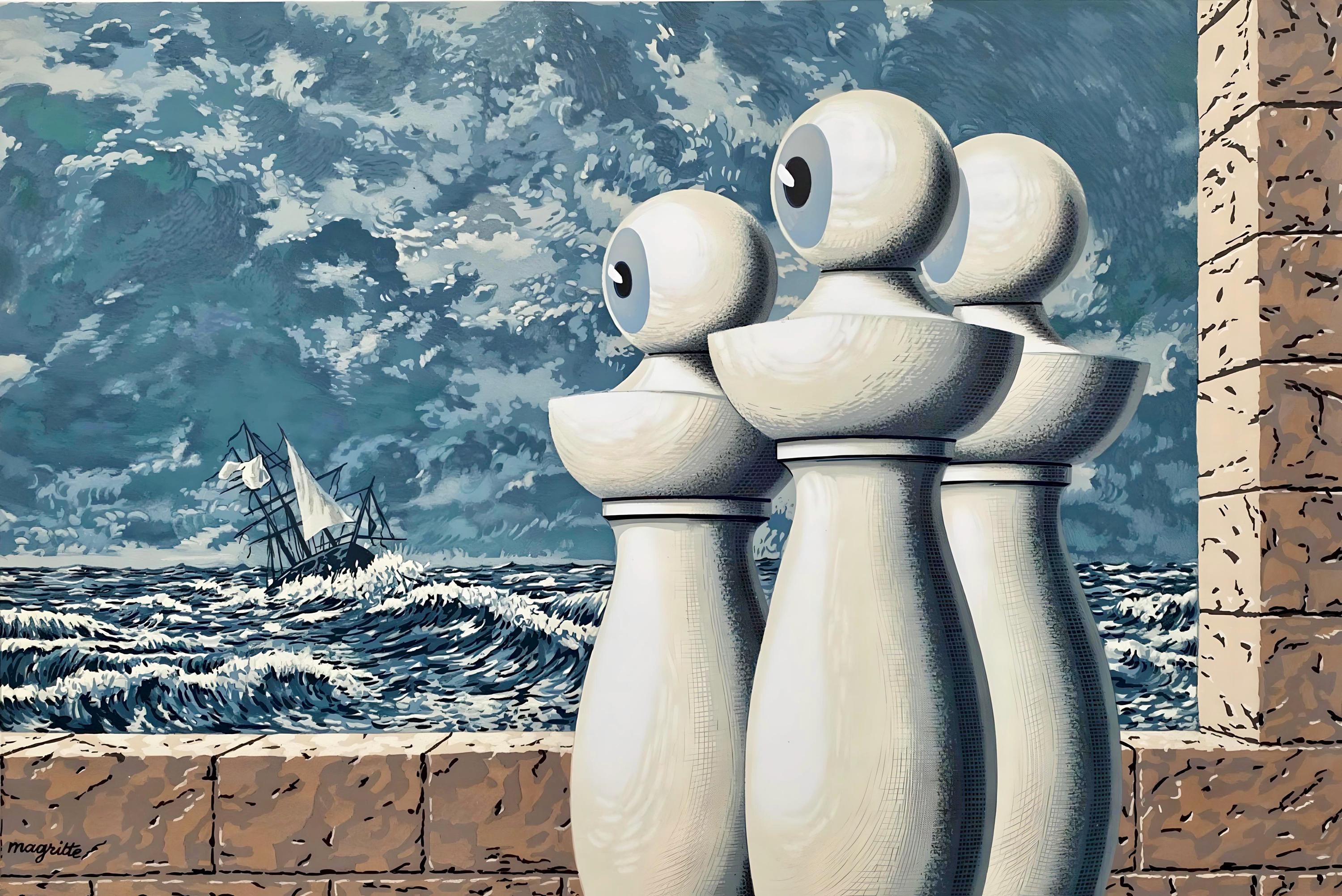 René Magritte, La Traversée Difficile, Les Enfants Trouvés de Magritte, Limited Edition Lithograph