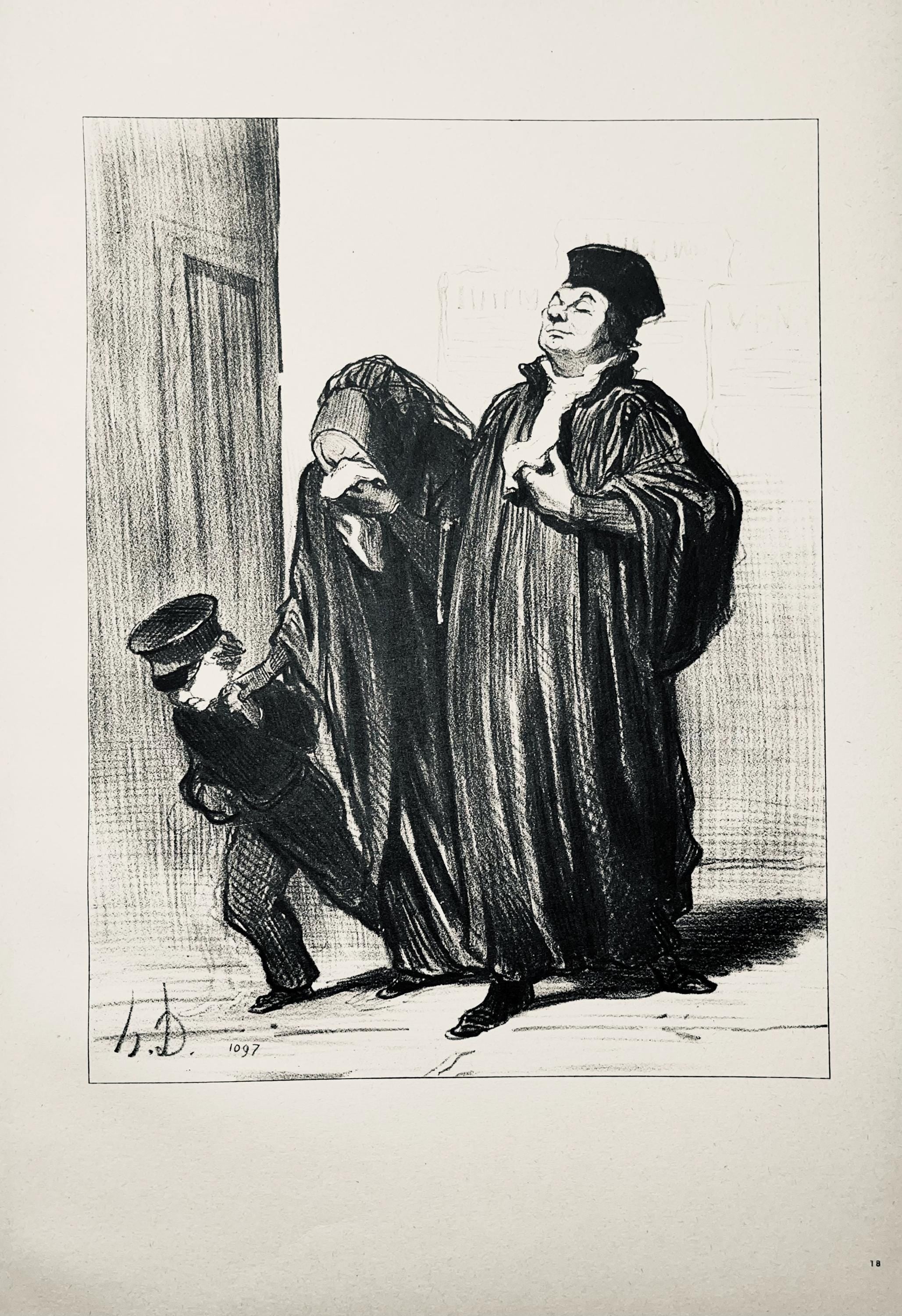 Honoré Daumier, Composition, Honoré Daumier, Law and Justice, Limited Edition Lithograph