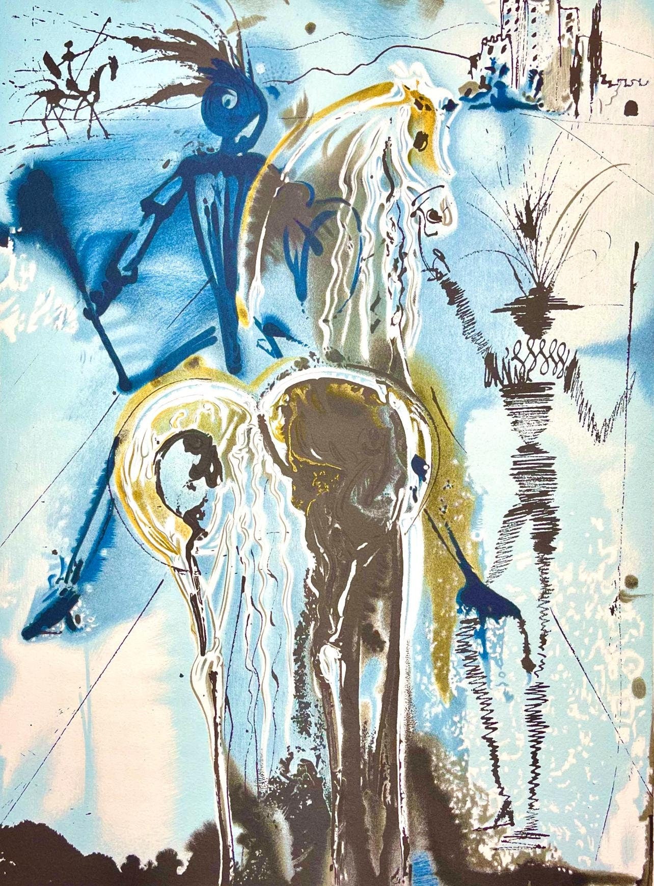 Salvador Dalí, Don Quichotte, Les Chevaux de Dalí, Limited Edition Lithograph
