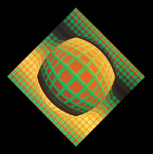 Victor Vasarely, Composition, Progressions III, Limited Edition Héliogravure
