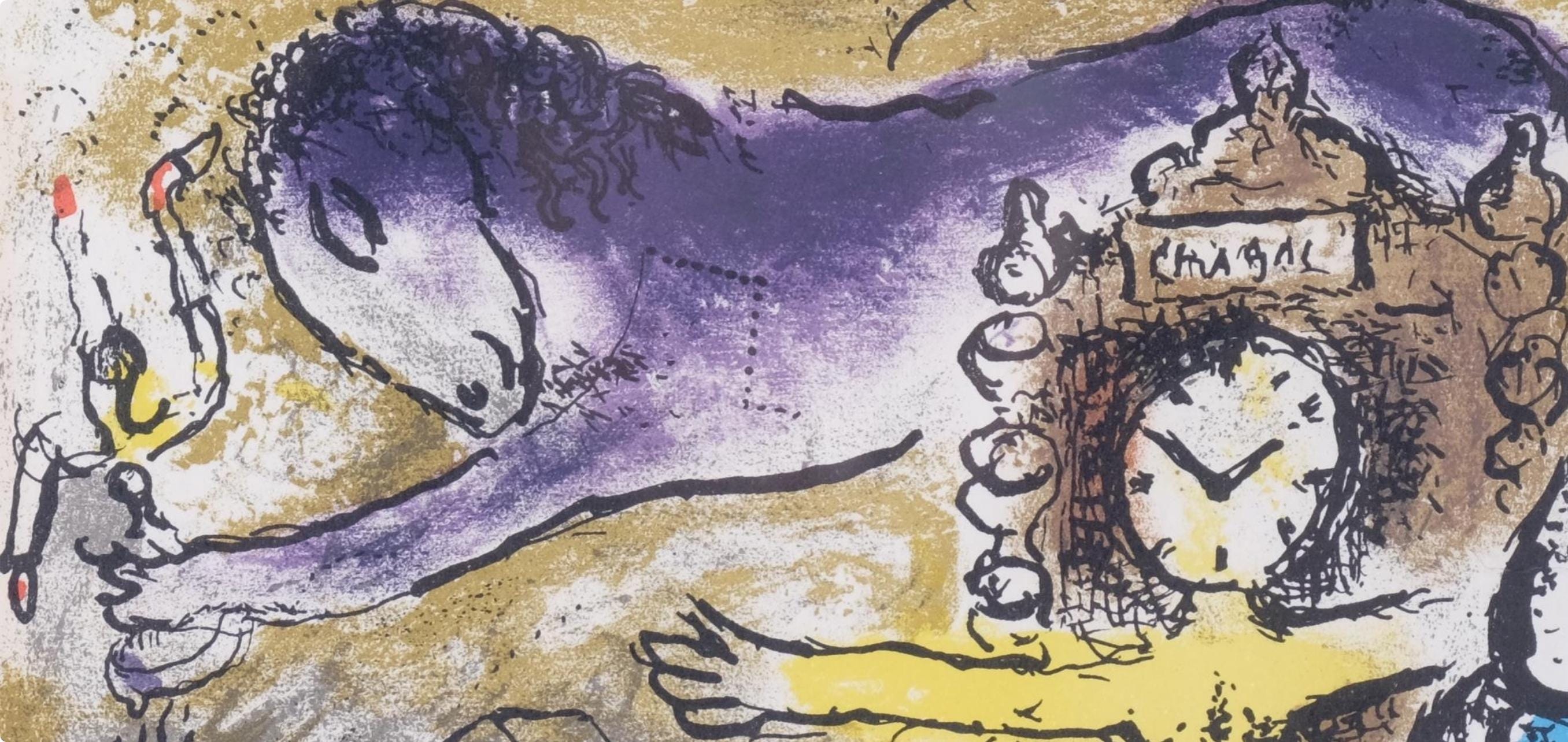 Marc Chagall, Composition (Mourlot 192-207; Cramer 34), Limited Edition Lithograph