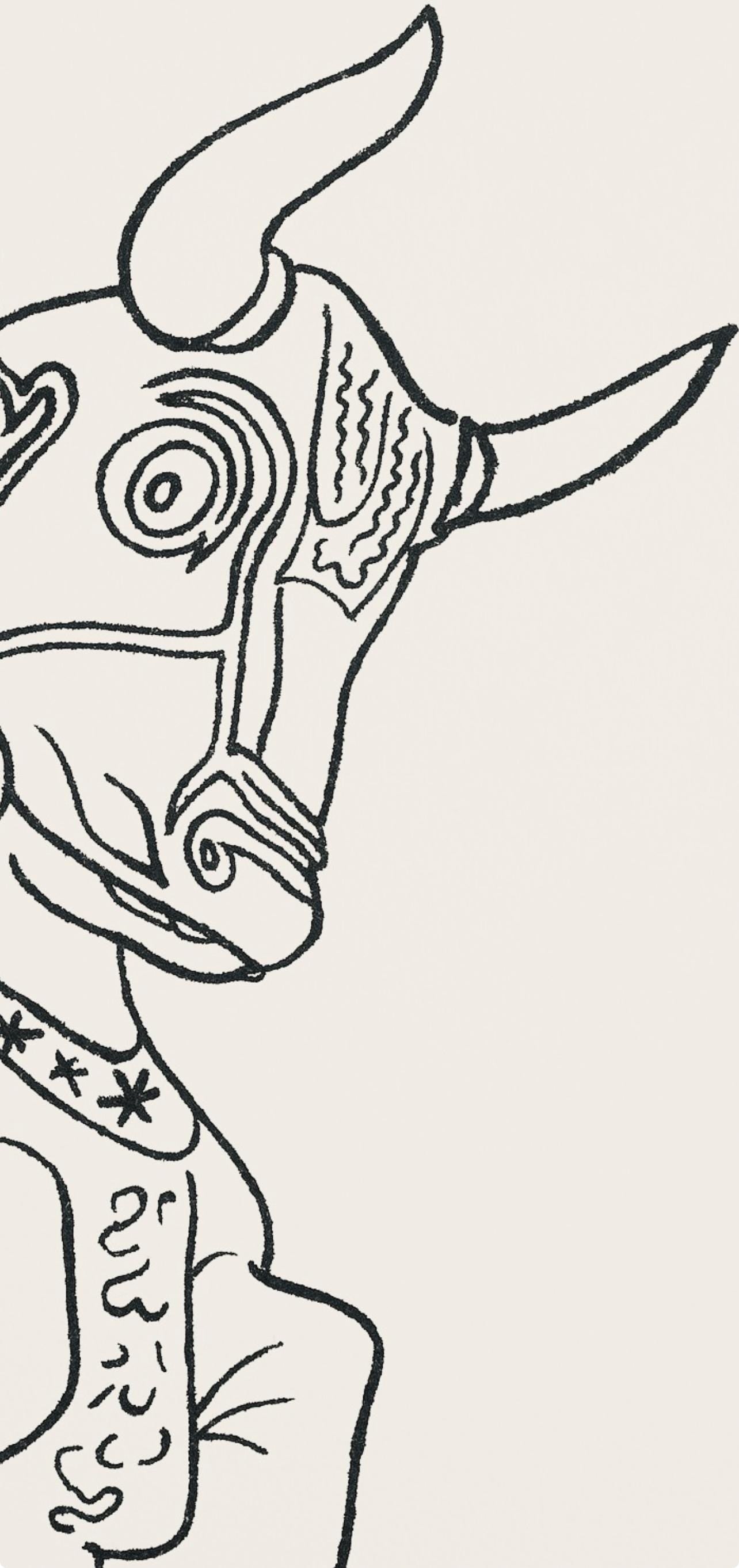 Jean Cocteau, Composition, Taureaux, Limited Edition Lithograph