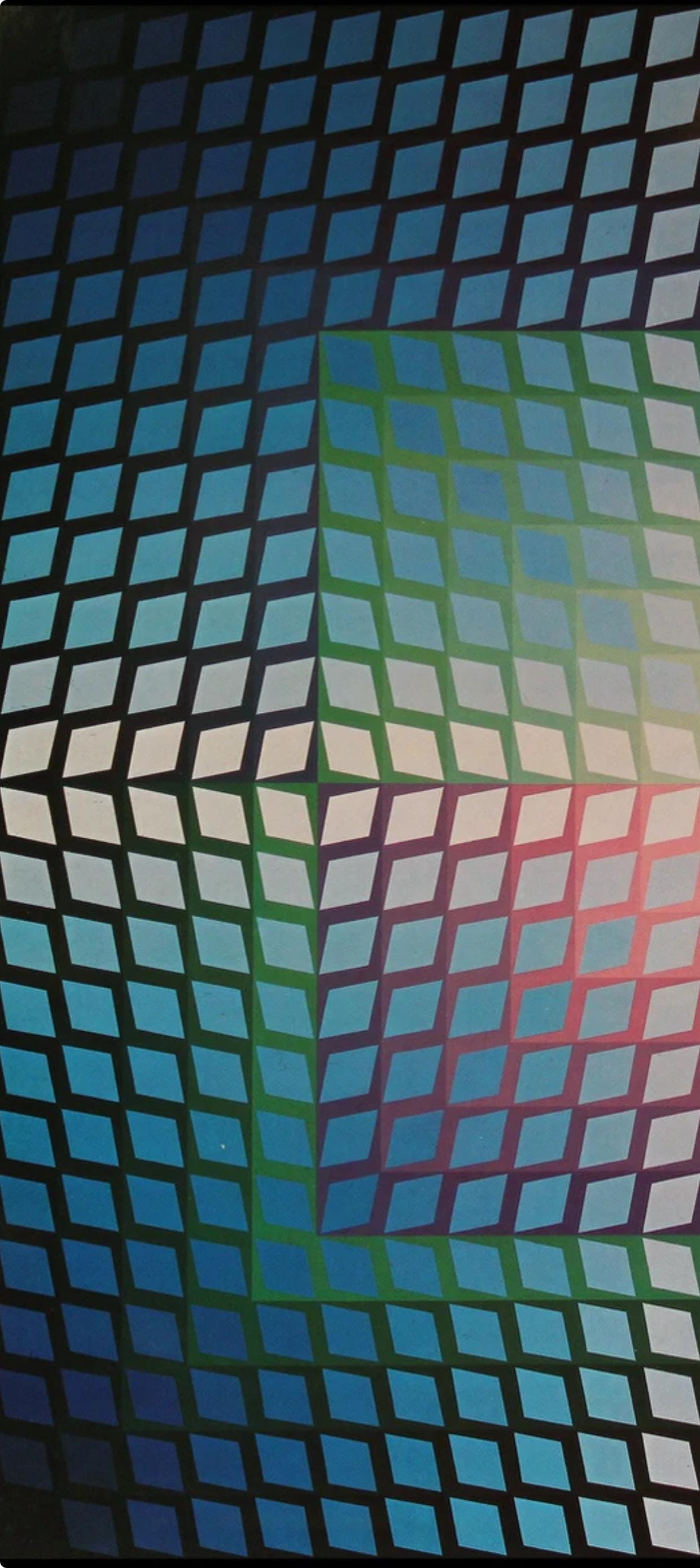 Victor Vasarely, Composition, Progressions I, Limited Edition Héliogravure