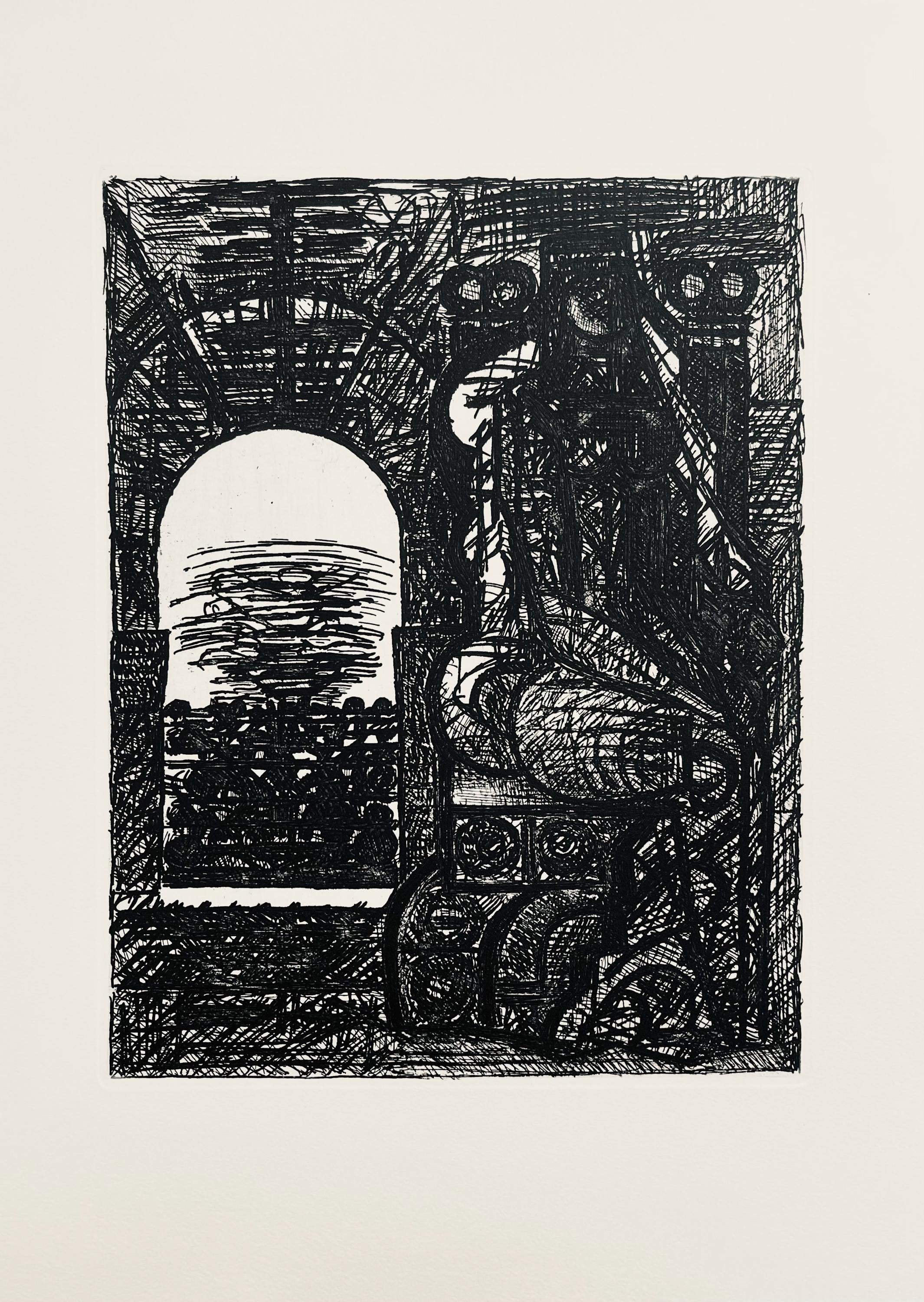 Marcel Gromaire, Lady Macbeth, Scène V, Shakespeare, Macbeth, Eaux-fortes de Gromaire, Limited Edition Etching