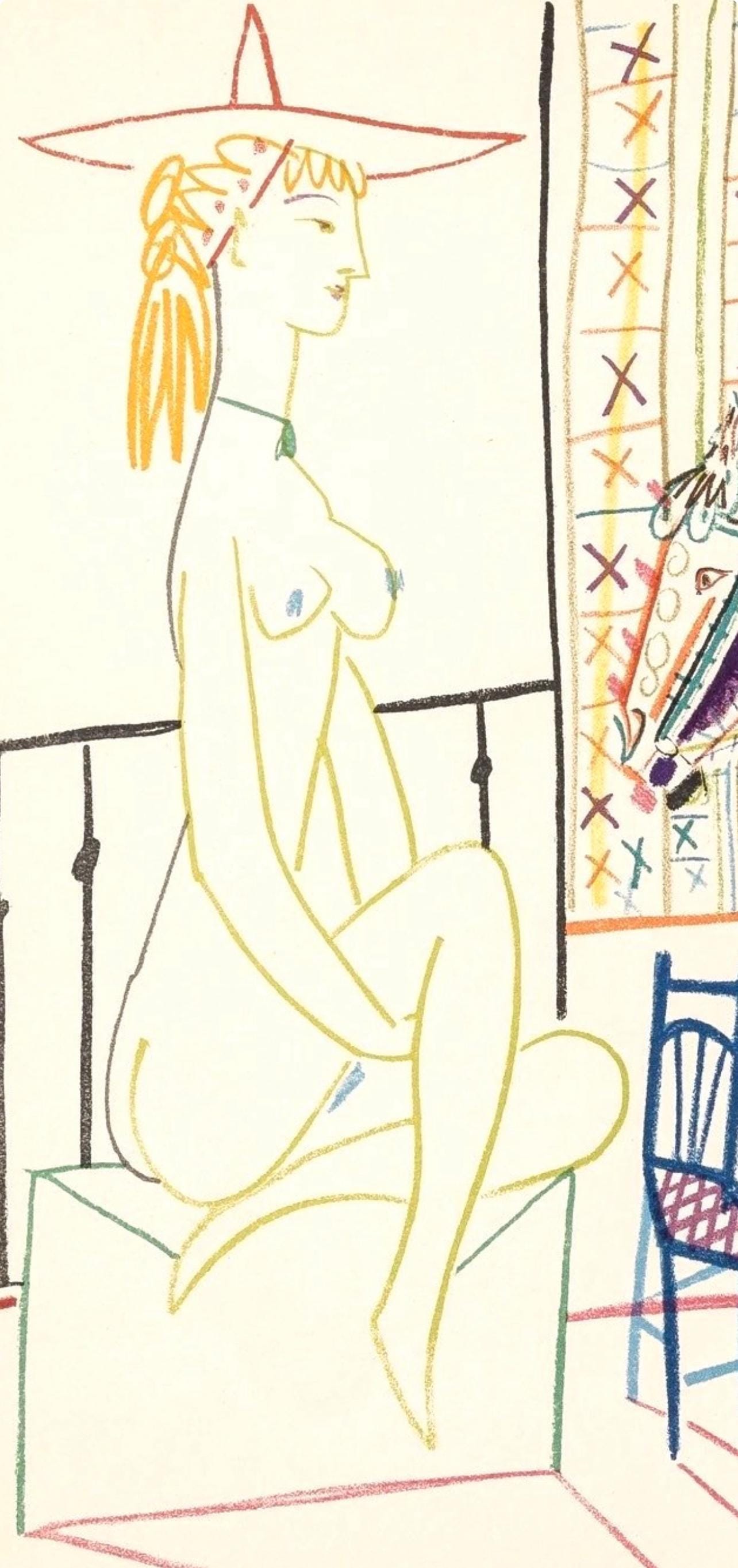 Pablo Picasso, Composition, Picasso and the Human Comedy, Verve: Revue Artistique et Littéraire, Limited Edition Lithograph