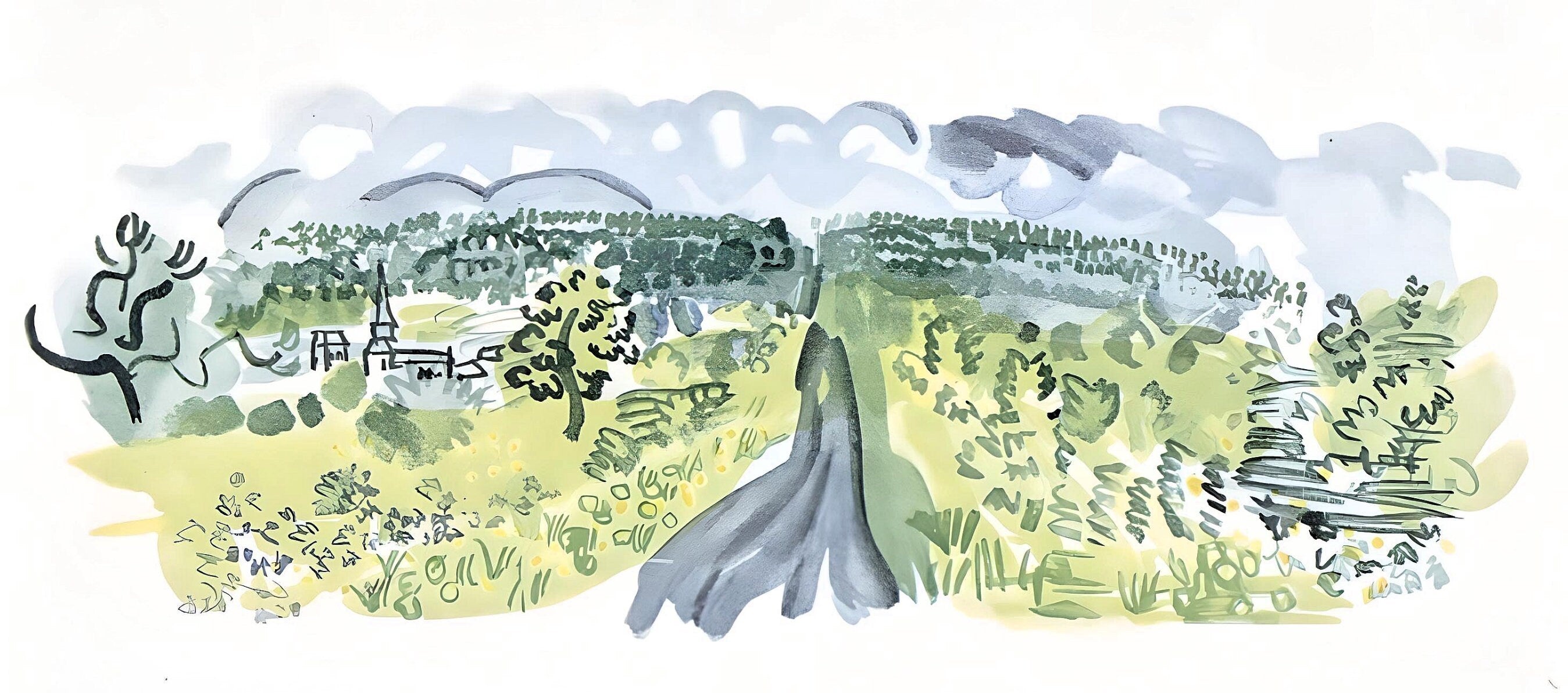 Raoul Dufy, Village de France, Vacances forcées