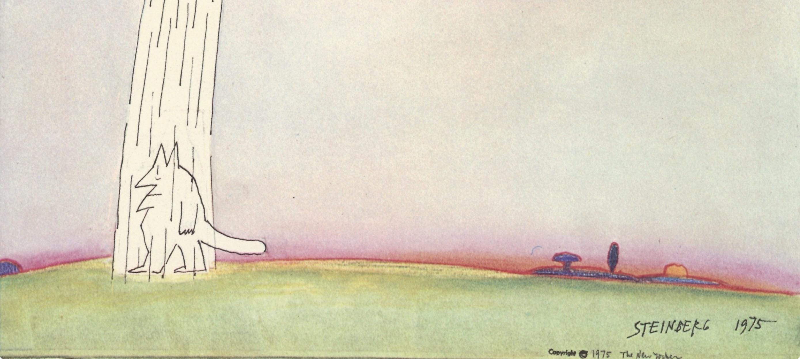 Saul Steinberg, Composition, Derrière le miroir, Limited Edition Lithograph