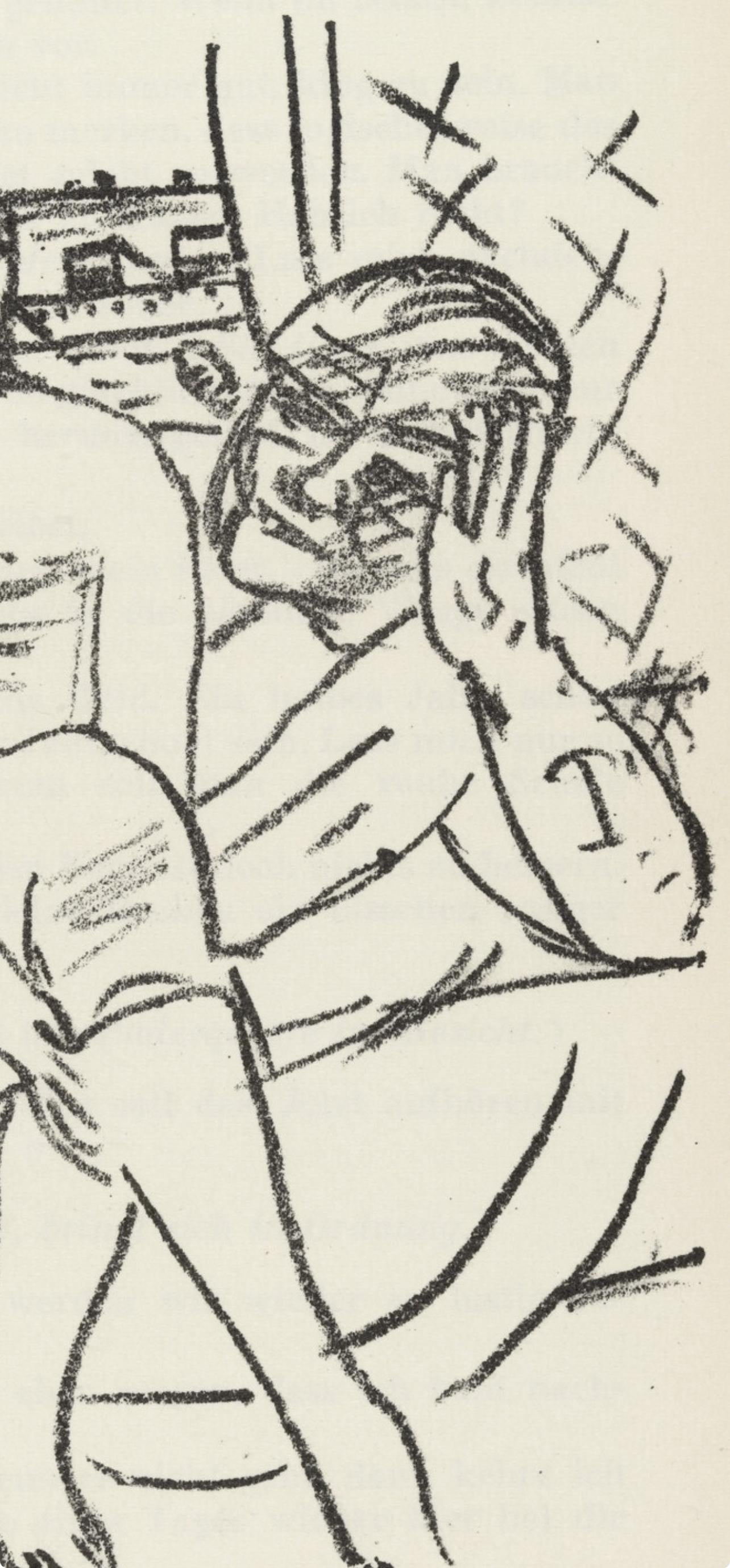 Max Beckmann, Composition (Gallwitz 286; Hofmaier 323-329; Rifkind 150 1-7), Der Mensch ist kein Haustier, Limited Edition Lithograph
