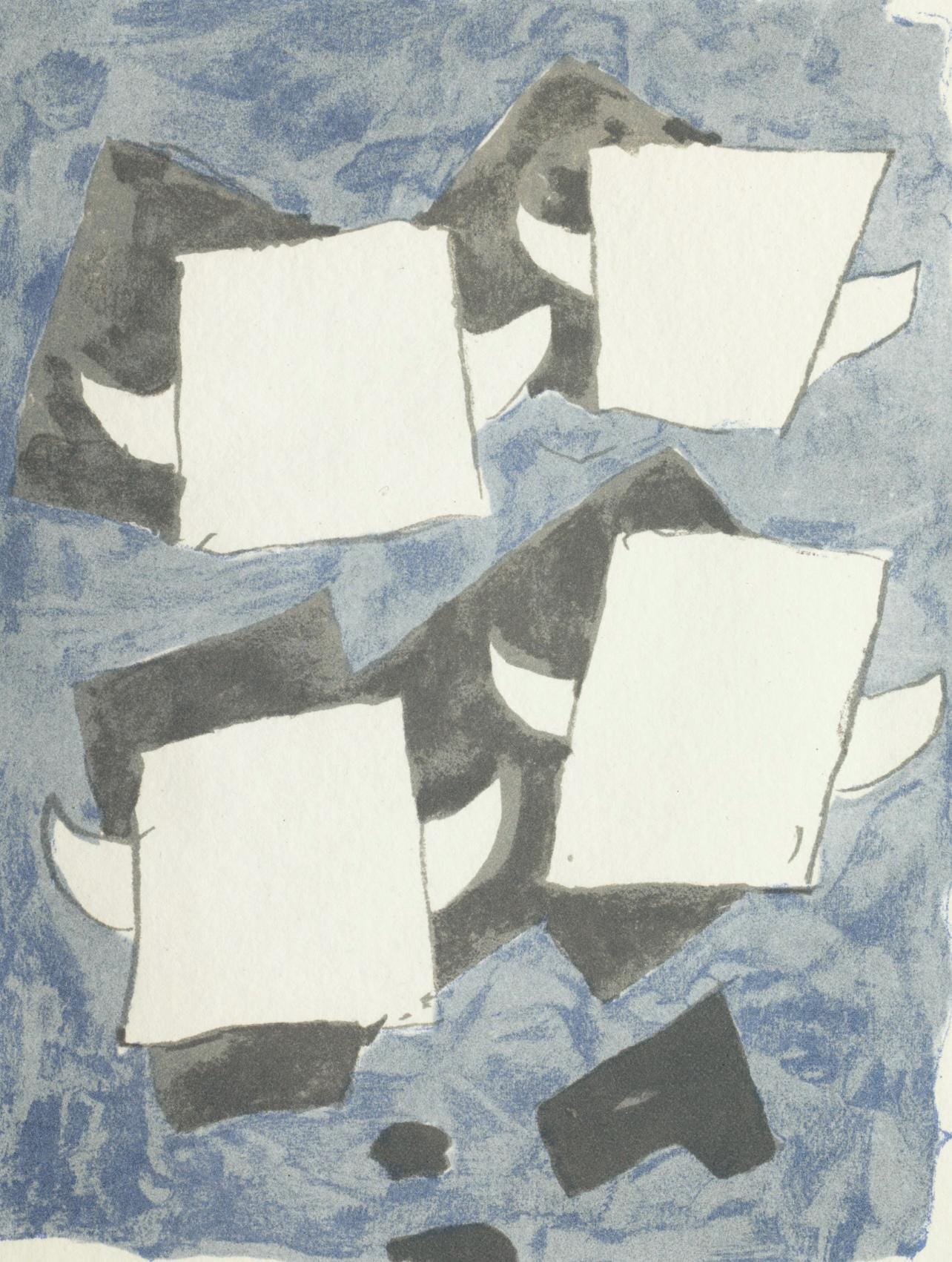 Georges Braque, Composition (Vallier 153), Le Tir à l'arc mis en lumière par Georges Braque, Limited Edition Lithograph