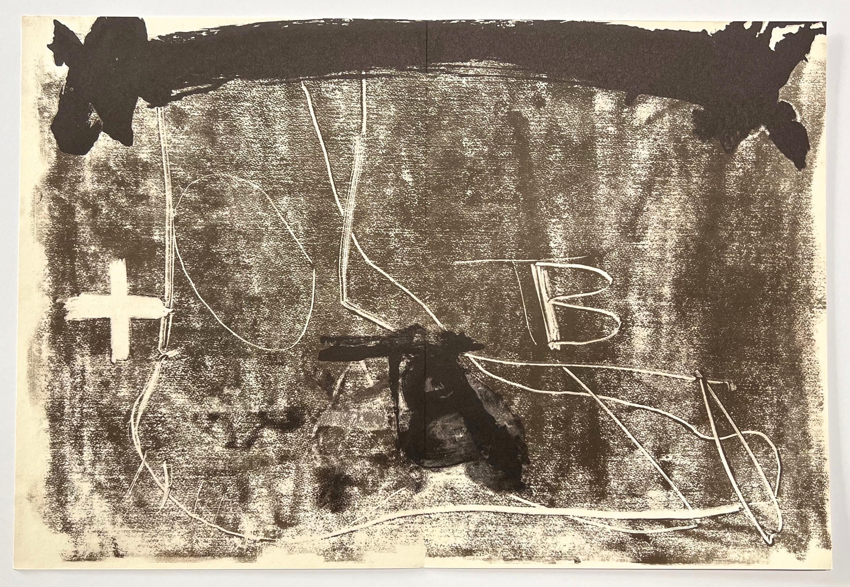 Antoni Tàpies, Composition, Derrière le miroir, Limited Edition Lithograph