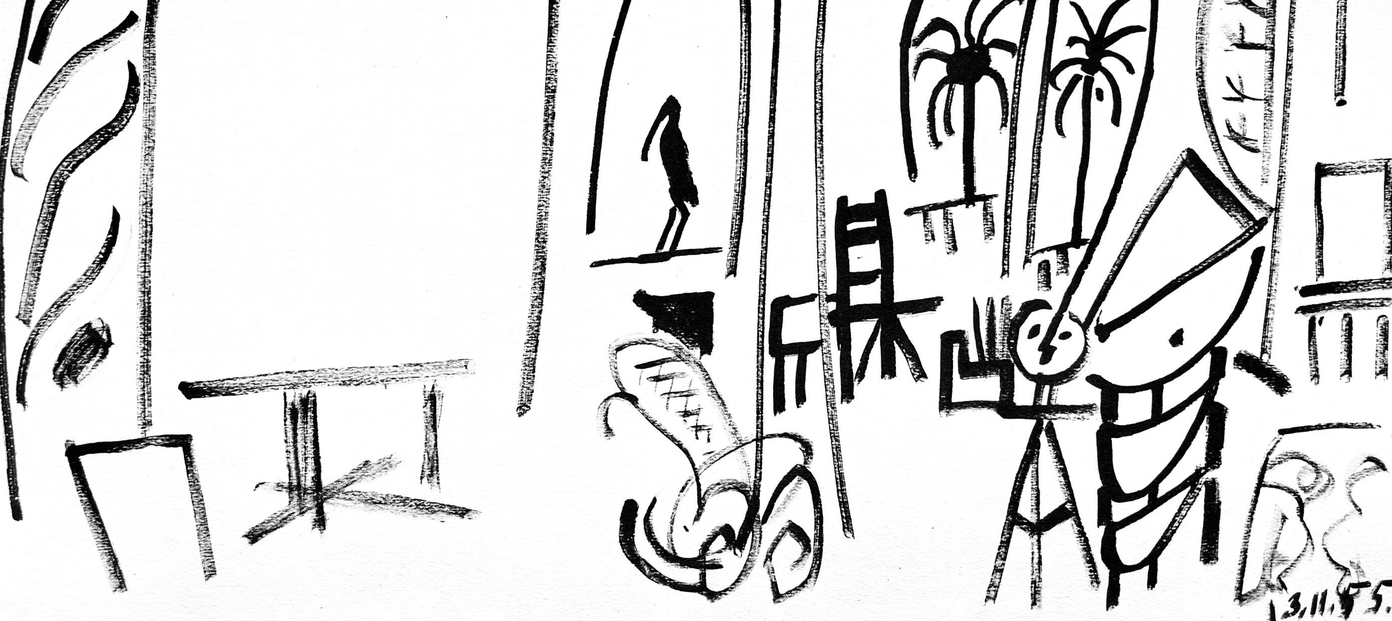 Pablo Picasso, Composition (Cramer 101), Carnet de la Californie, Limited Edition Lithograph