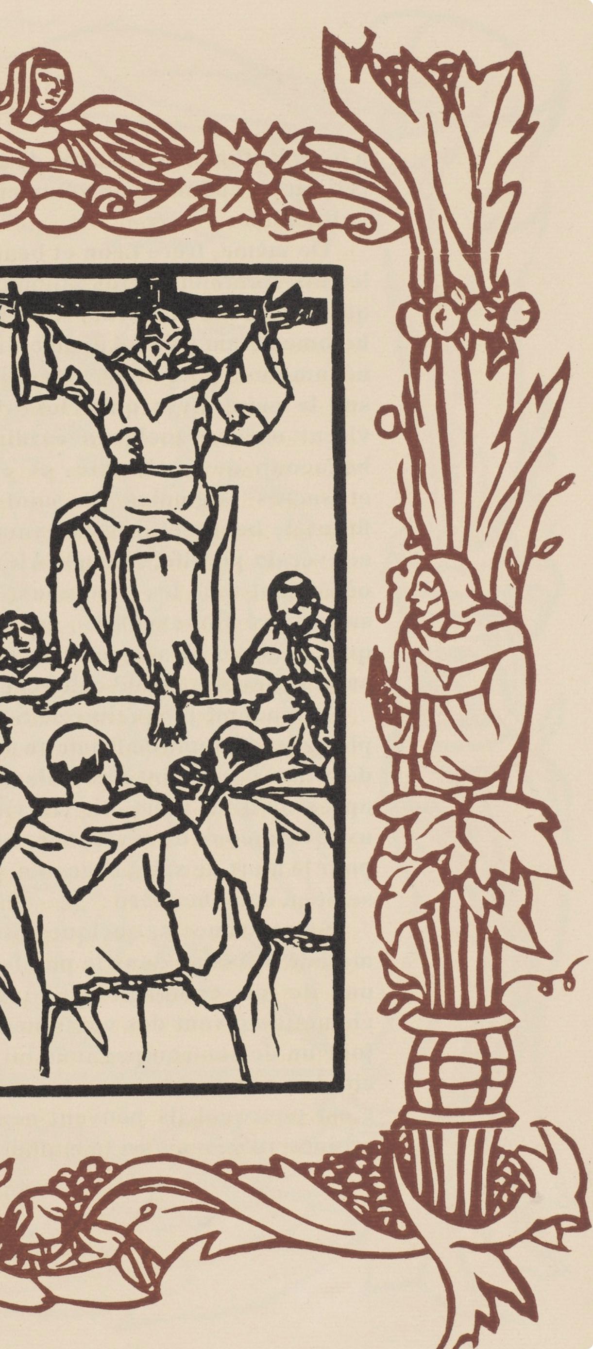 Émile Bernard, Composition (Morane, No. 100), Les Petites Fleurs de St. Françoise, Limited Edition Woodcut