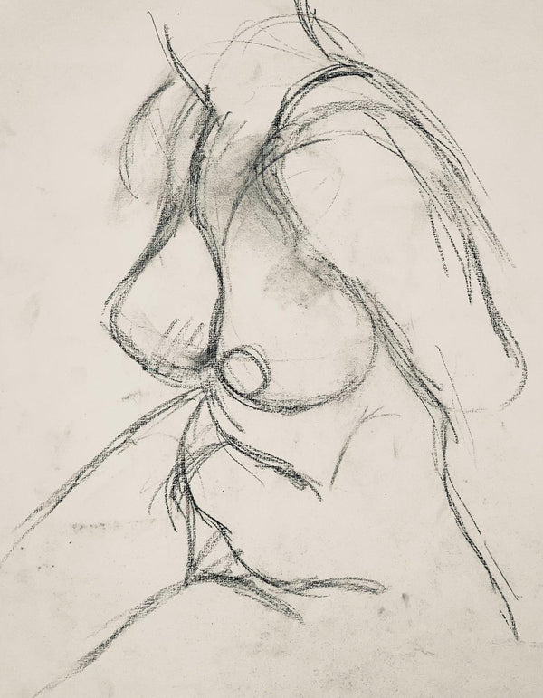 Ian Hornak, Renaissance Female Nude Figure Study, 1963, Original Drawing