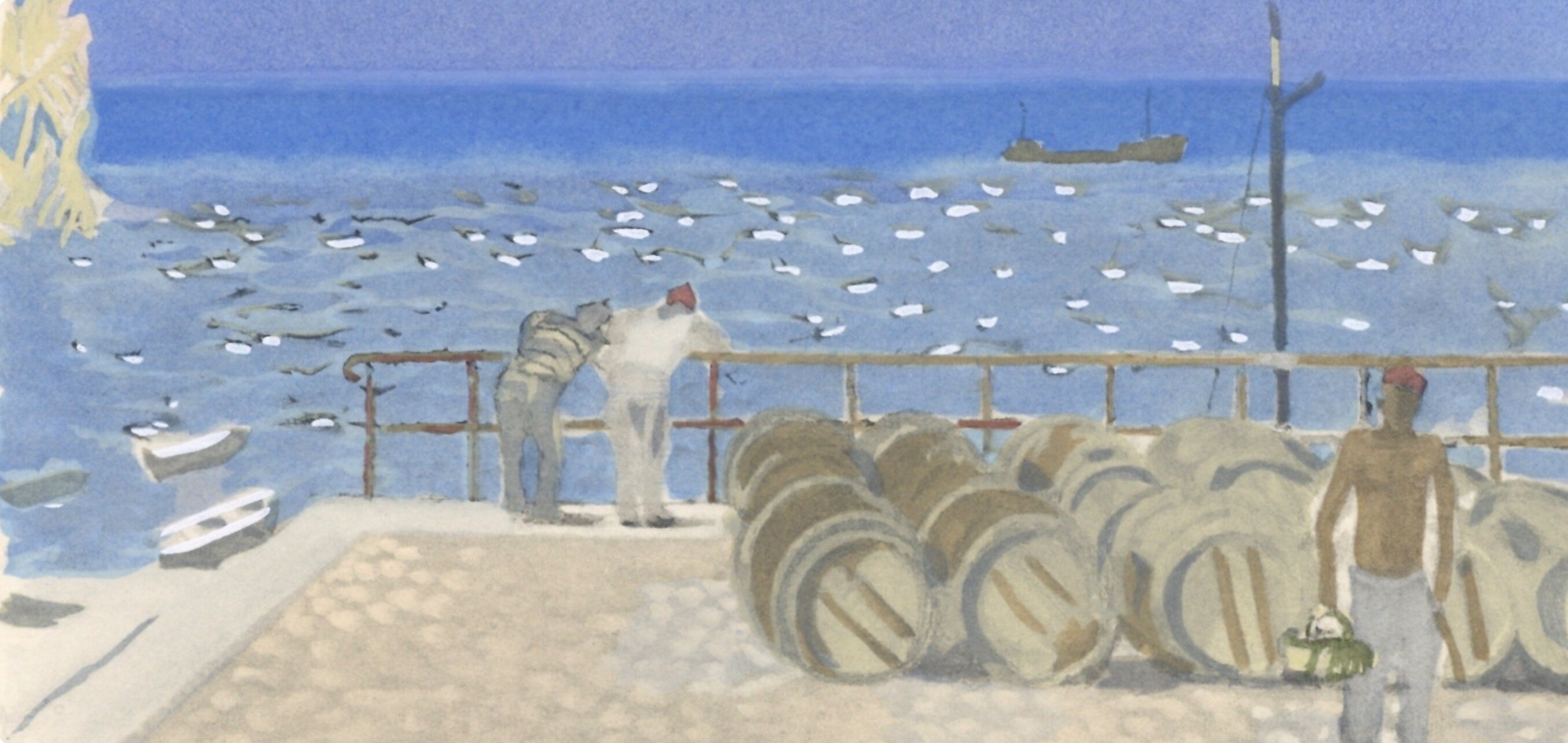 Maurice Brianchon, Voyage du Vin, Vins, Fleurs et Flammes, Limited Edition Lithograph