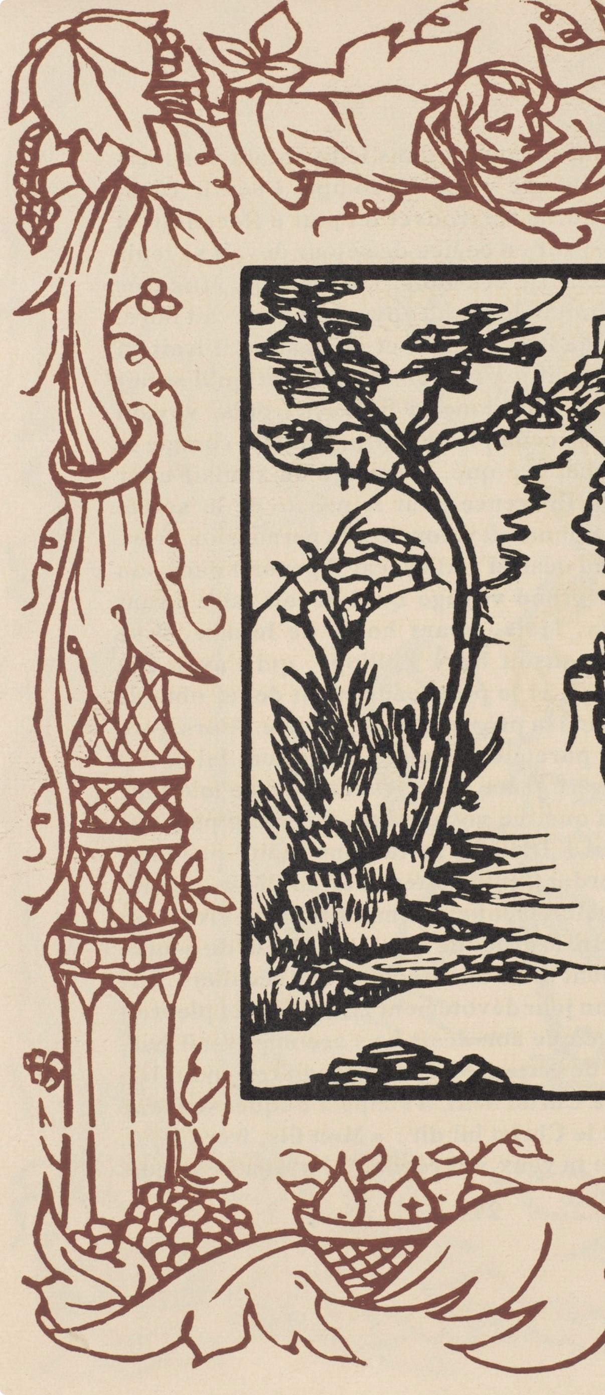 Émile Bernard, Composition (Morane, No. 100), Les Petites Fleurs de St. Françoise, Limited Edition Woodcut