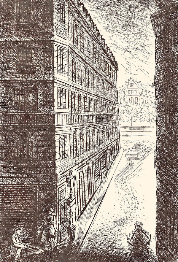 Louis Touchagues, Composition, Jours de gloire, Histoire de la libération de Paris, Limited Edition Etching