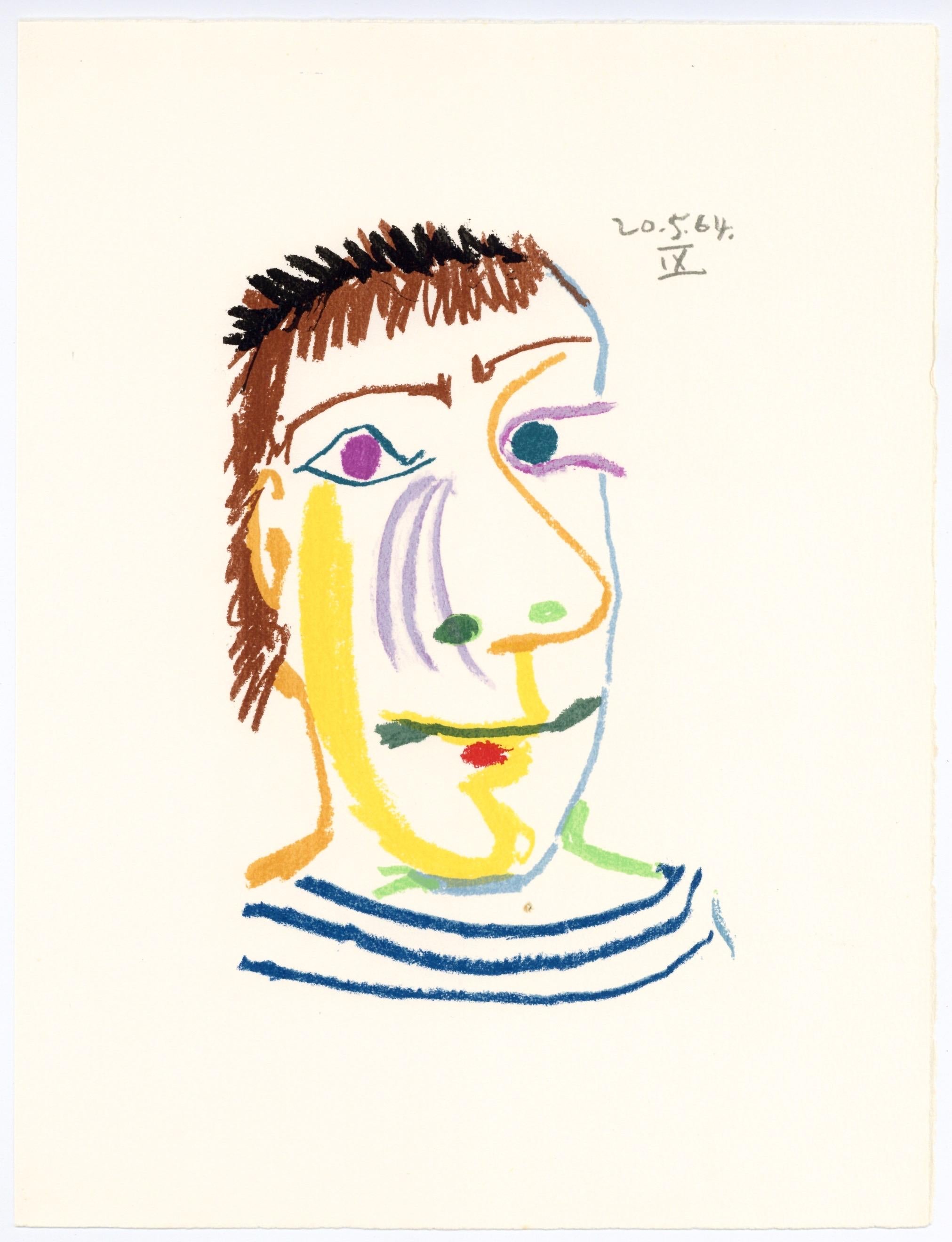 Pablo Picasso, Composition, Le Goût du Bonheur (Cramer 148; Bloch 2013), Limited Edition Mixed Media Lithograph
