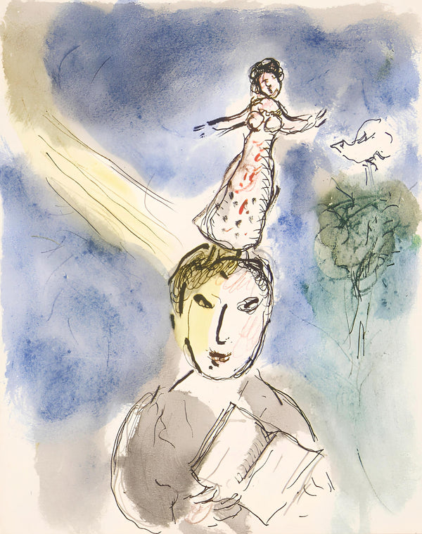 Marc Chagall, Composition, Lettres d'hivernage, Limited Edition Lithograph