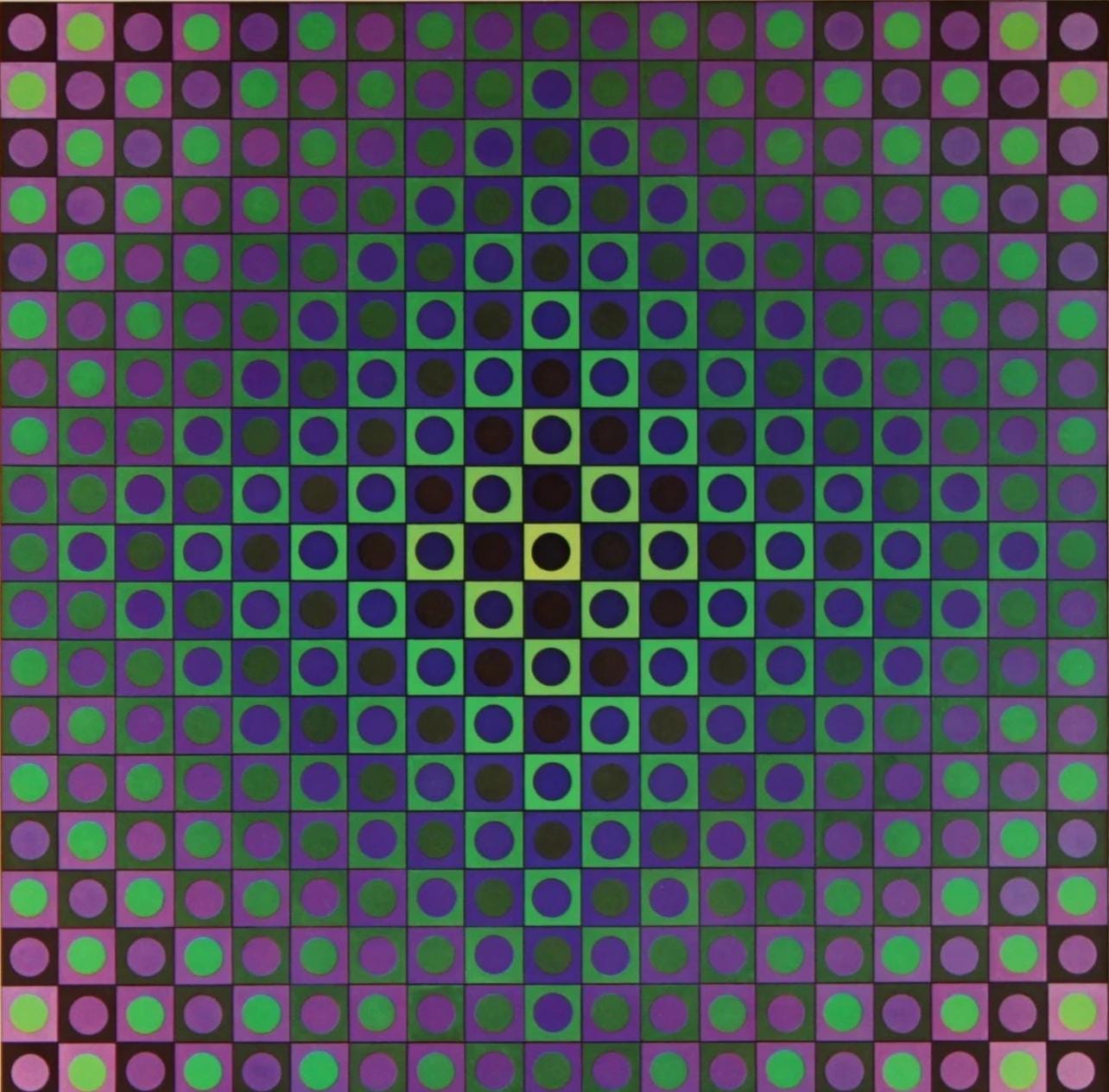 Victor Vasarely, Composition, Folklore Planétaire, Limited Edition Héliogravure