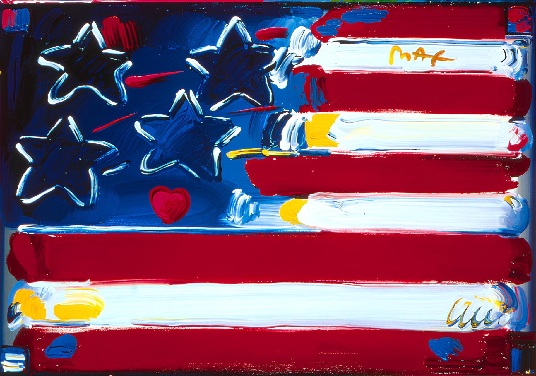 Peter Max, America, 2000, 1999, Hand Signed, Official Edition Offset Lithograph