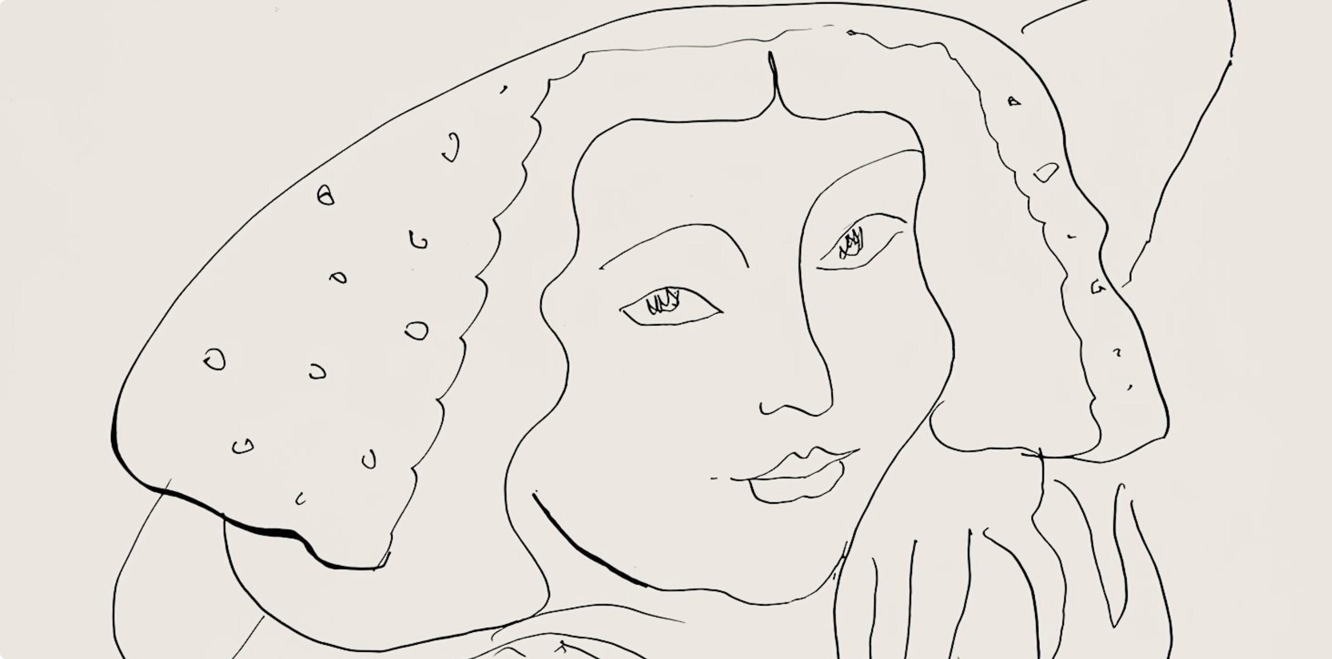 Henri Matisse, Série I, var. 10 (Duthuit 9), Henri Matisse, Dessins, Thèmes et variations, Limited Edition Lithograph
