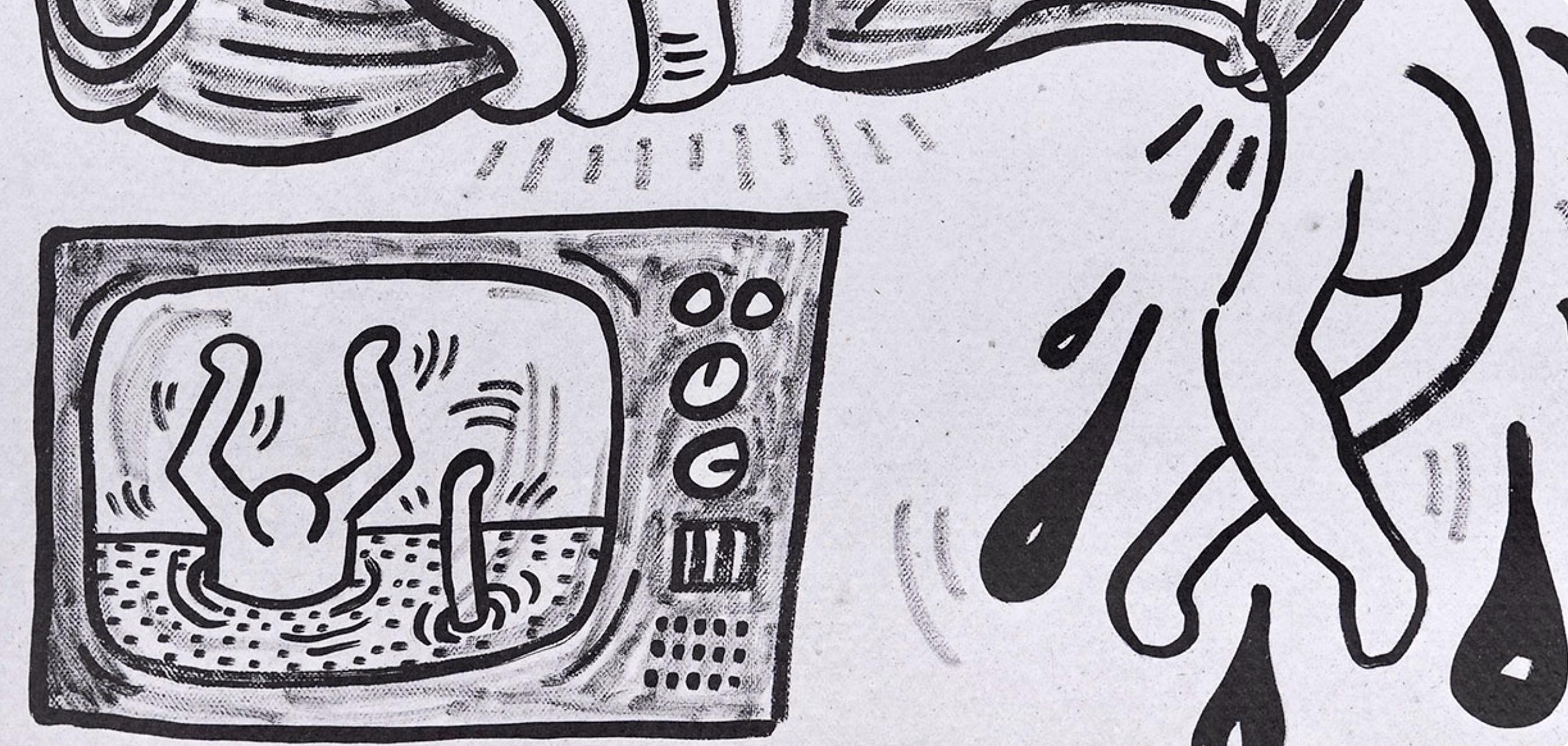 Keith Haring, Composition, Against All Odds, Limited Edition Lithograph