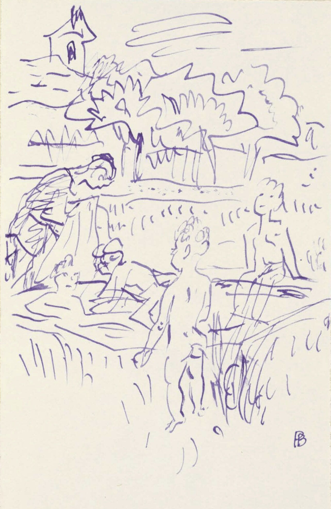 Pierre Bonnard, Composition (Terrasse 54), Pierre Bonnard Correspondences, Limited Edition Lithograph