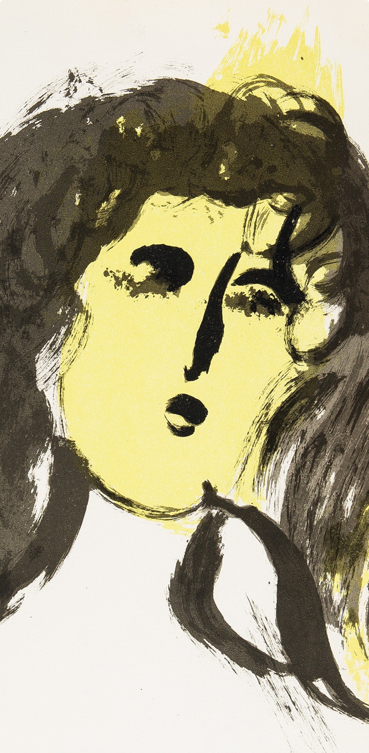 Marc Chagall, Angel (Mourlot 117-46; Cramer 25), Drawings from the Bible by Marc Chagall, Verve: Revue, Limited Edition Lithograph