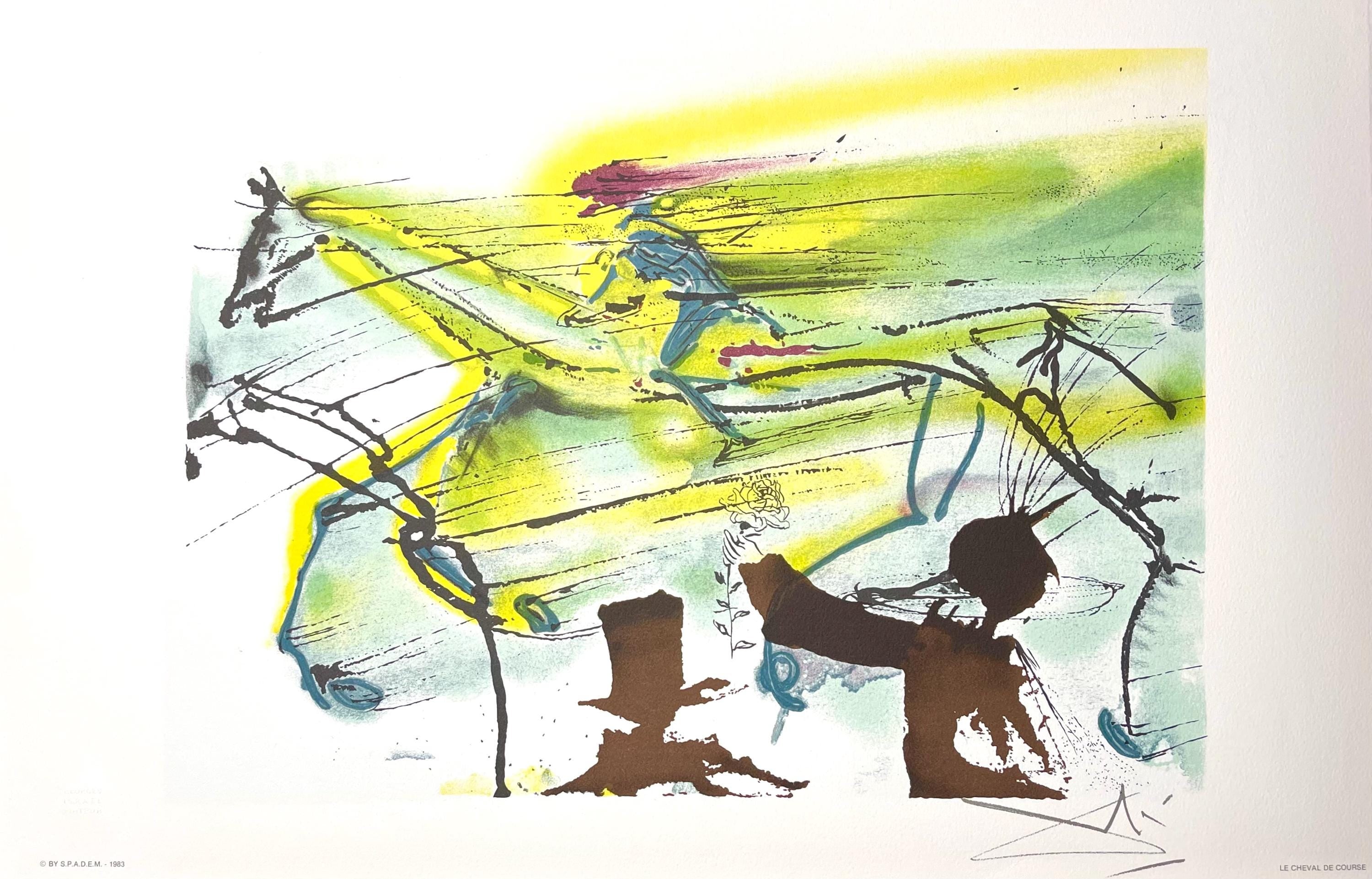 Salvador Dalí, Le Cheval de Course, Les Chevaux de Dalí, Limited Edition Lithograph