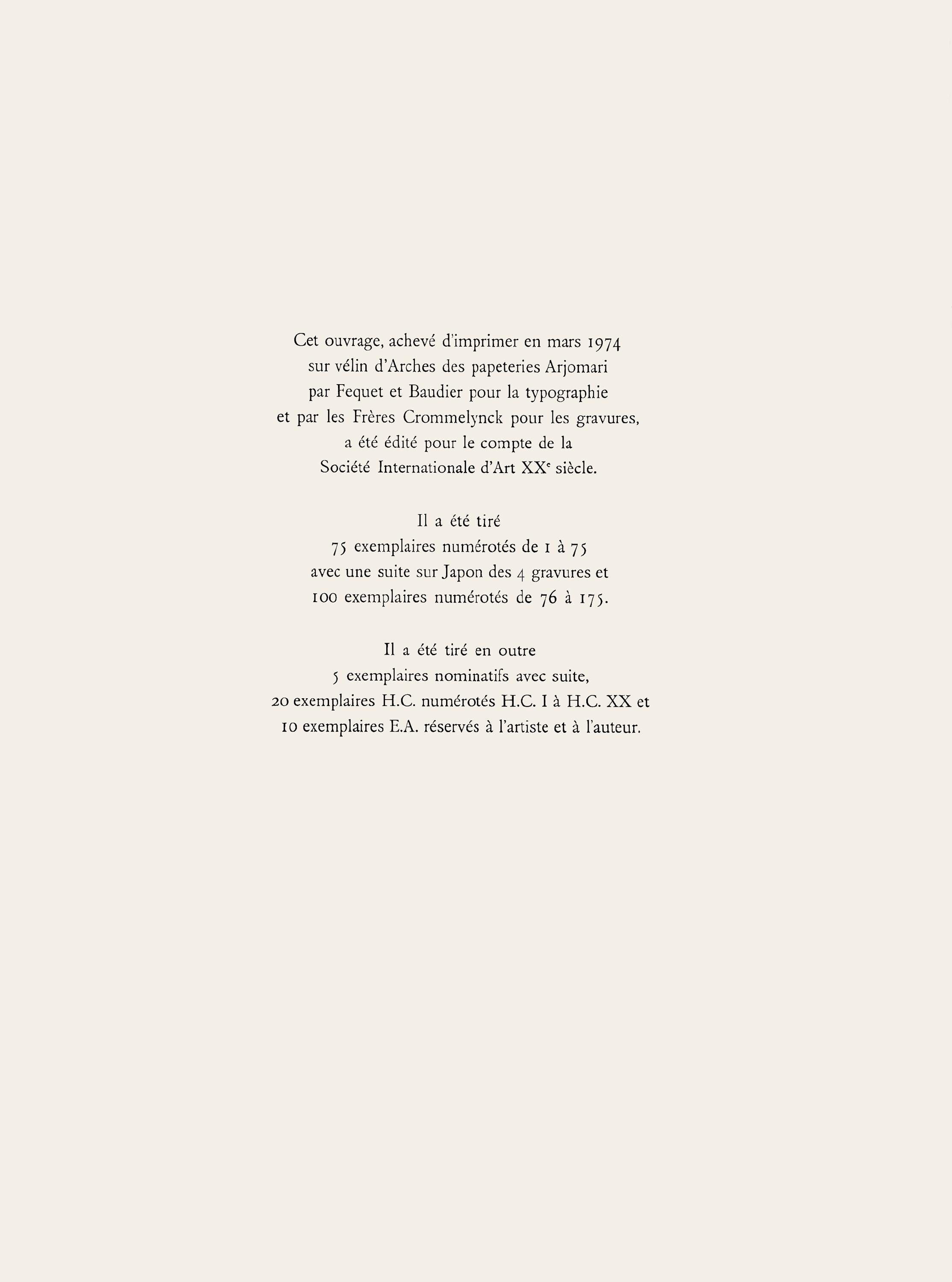 André Masson, Composition (Cramer 99), Le Septieme Chant, Limited Edition Engraving